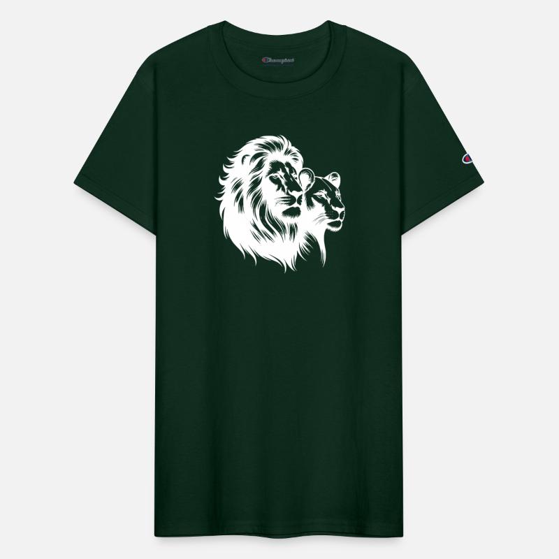Elegant Lion Couple Portrait Style