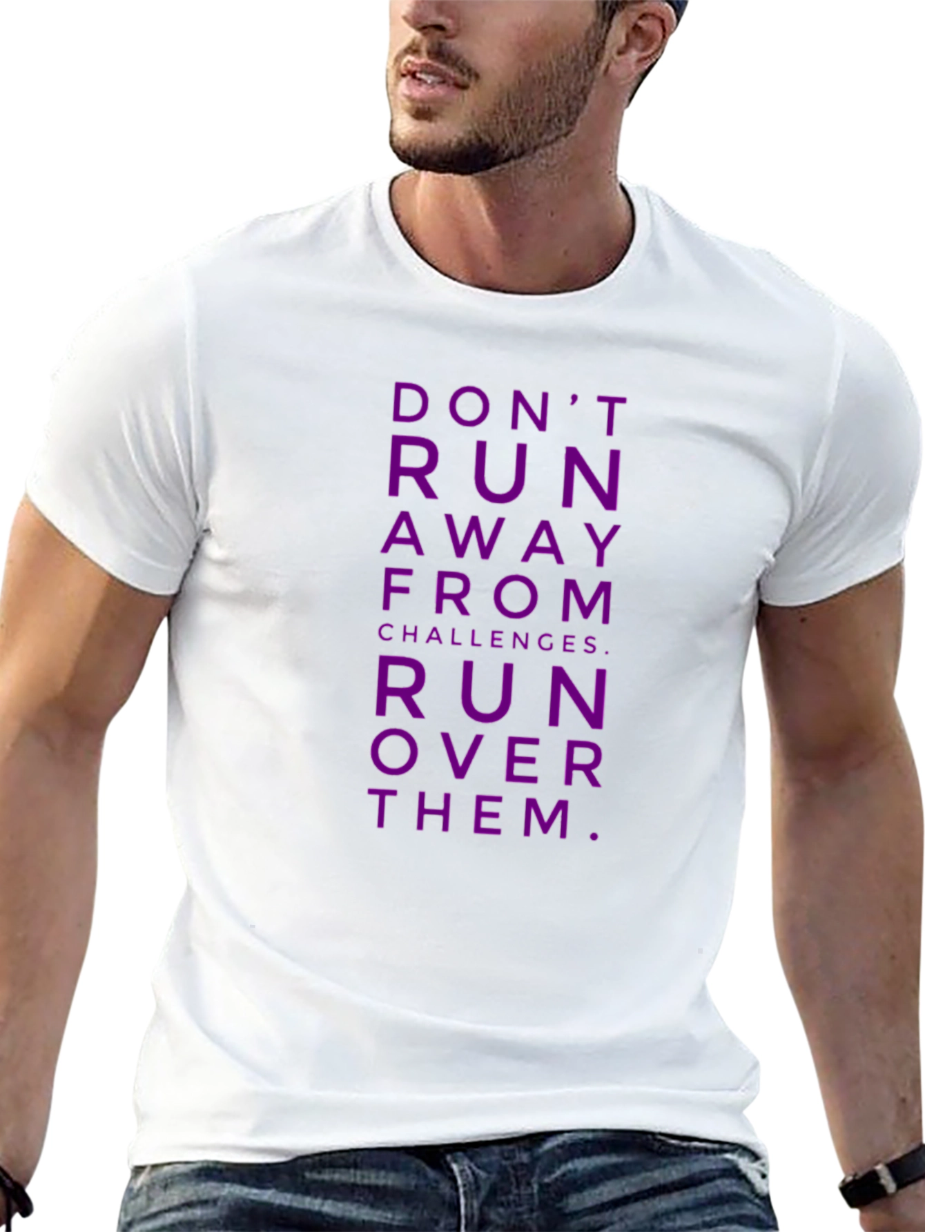 Motivational T-Shirt: Run Over Challenges!