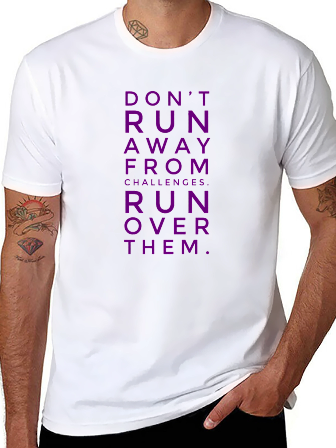 Motivational T-Shirt: Run Over Challenges!