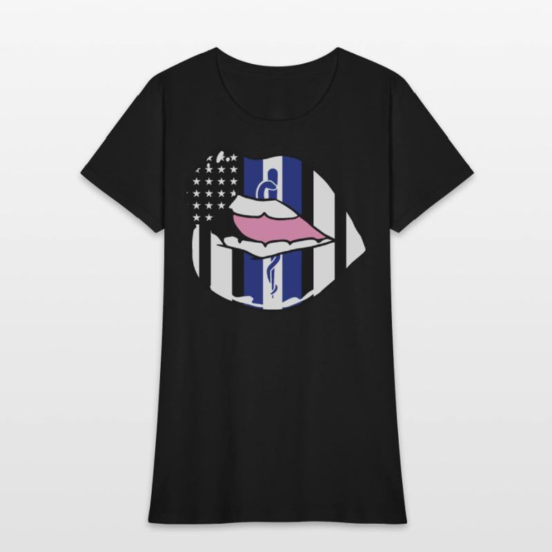 EMS US Flag Lips Emergency First Responders