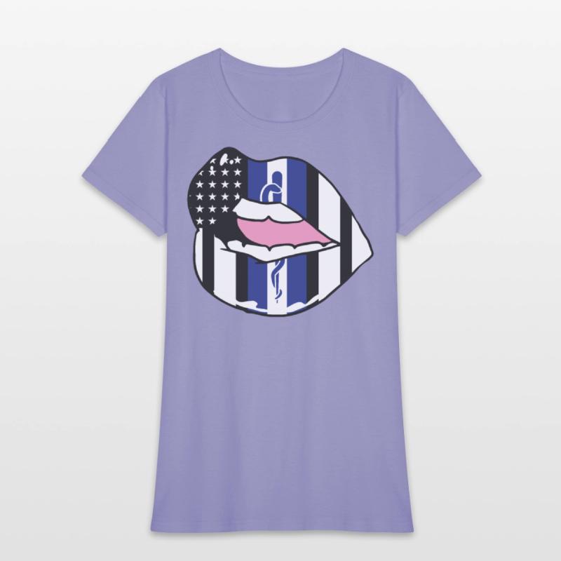EMS US Flag Lips Emergency First Responders
