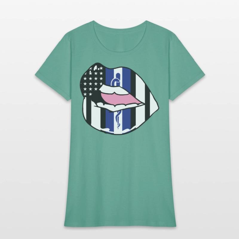EMS US Flag Lips Emergency First Responders