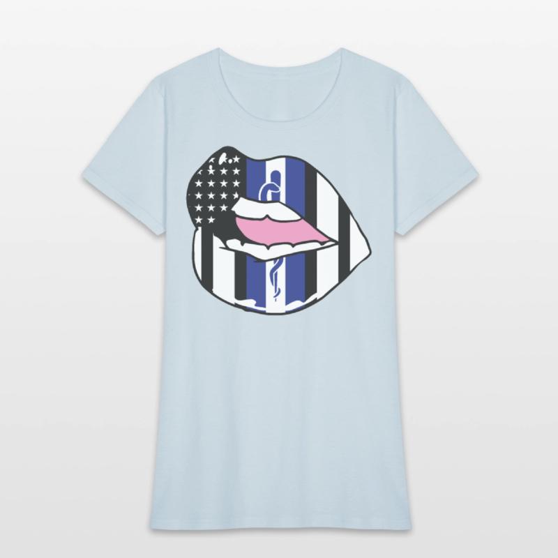 EMS US Flag Lips Emergency First Responders