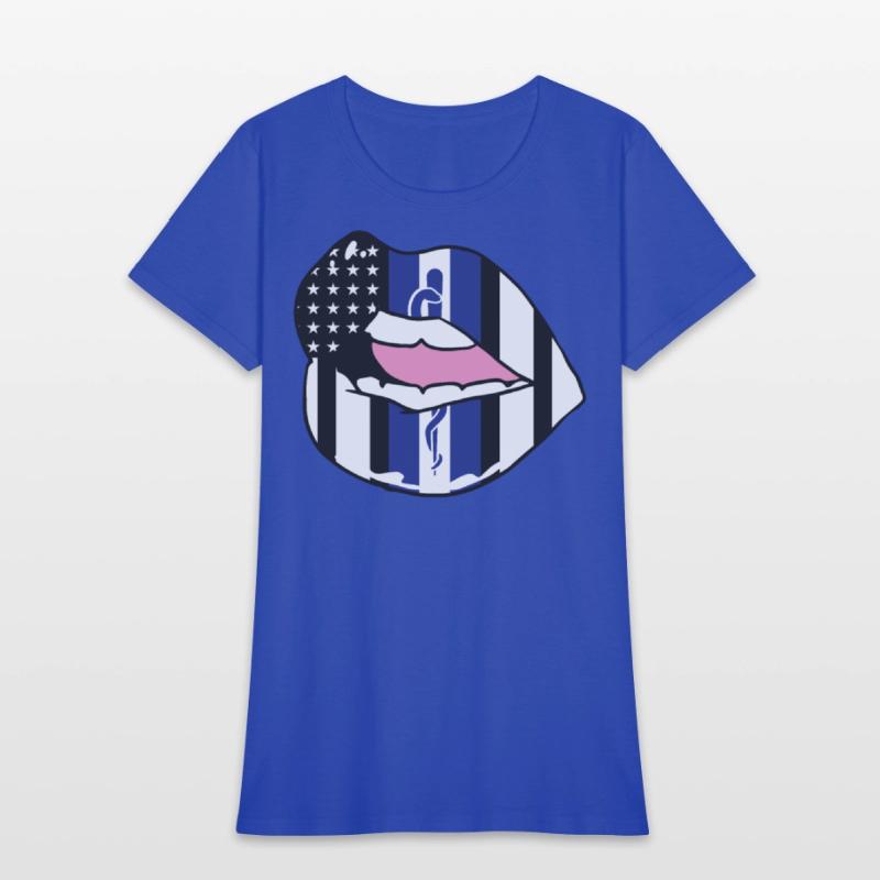 EMS US Flag Lips Emergency First Responders