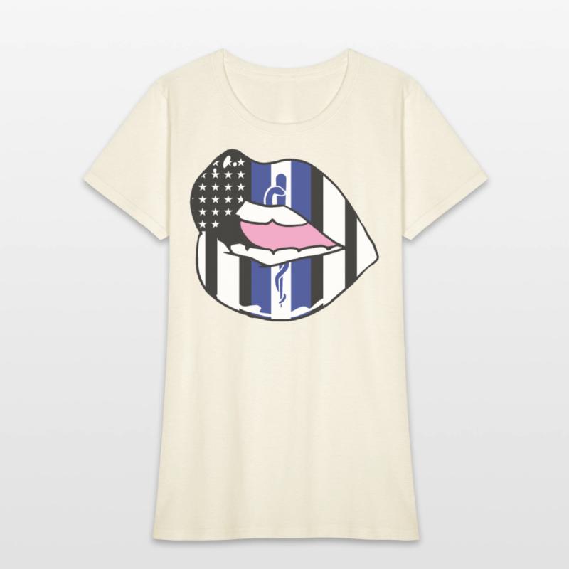 EMS US Flag Lips Emergency First Responders