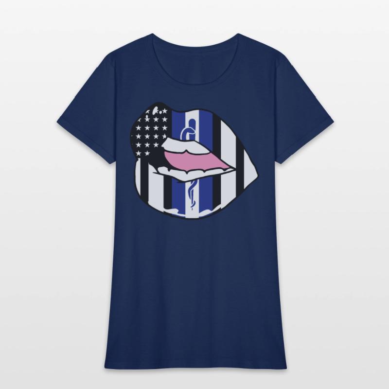 EMS US Flag Lips Emergency First Responders