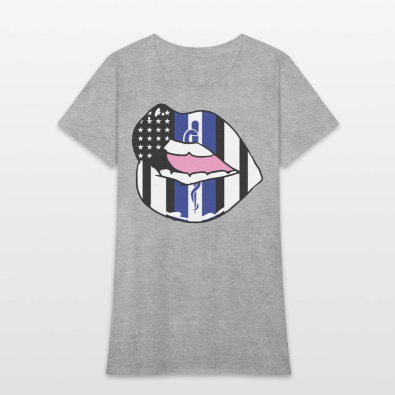 EMS US Flag Lips Emergency First Responders