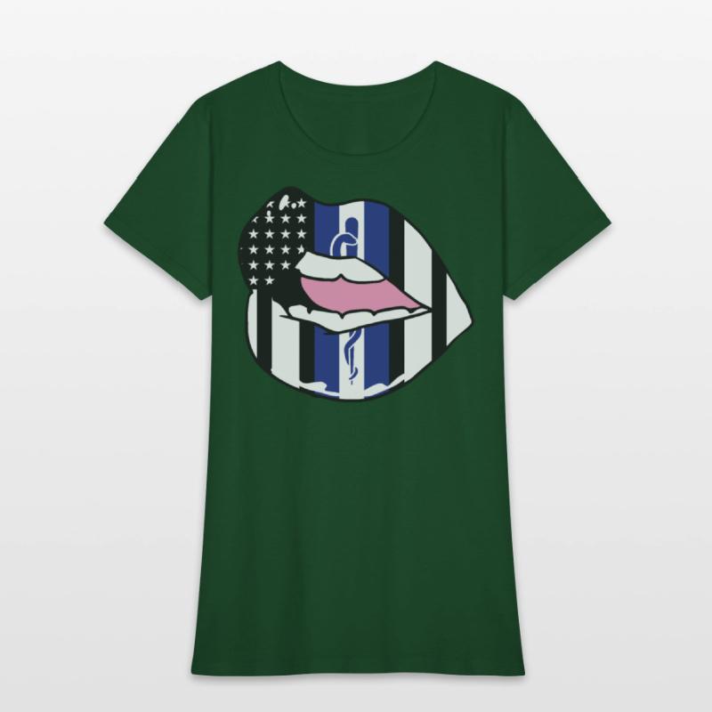 EMS US Flag Lips Emergency First Responders