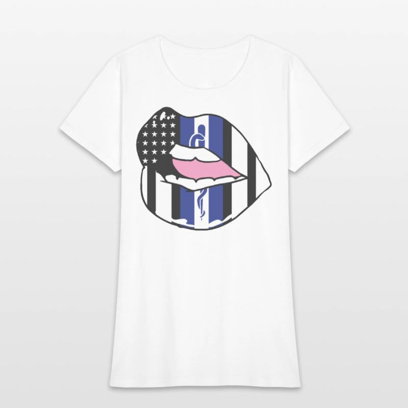 EMS US Flag Lips Emergency First Responders