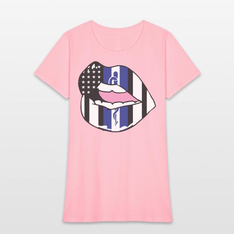EMS US Flag Lips Emergency First Responders