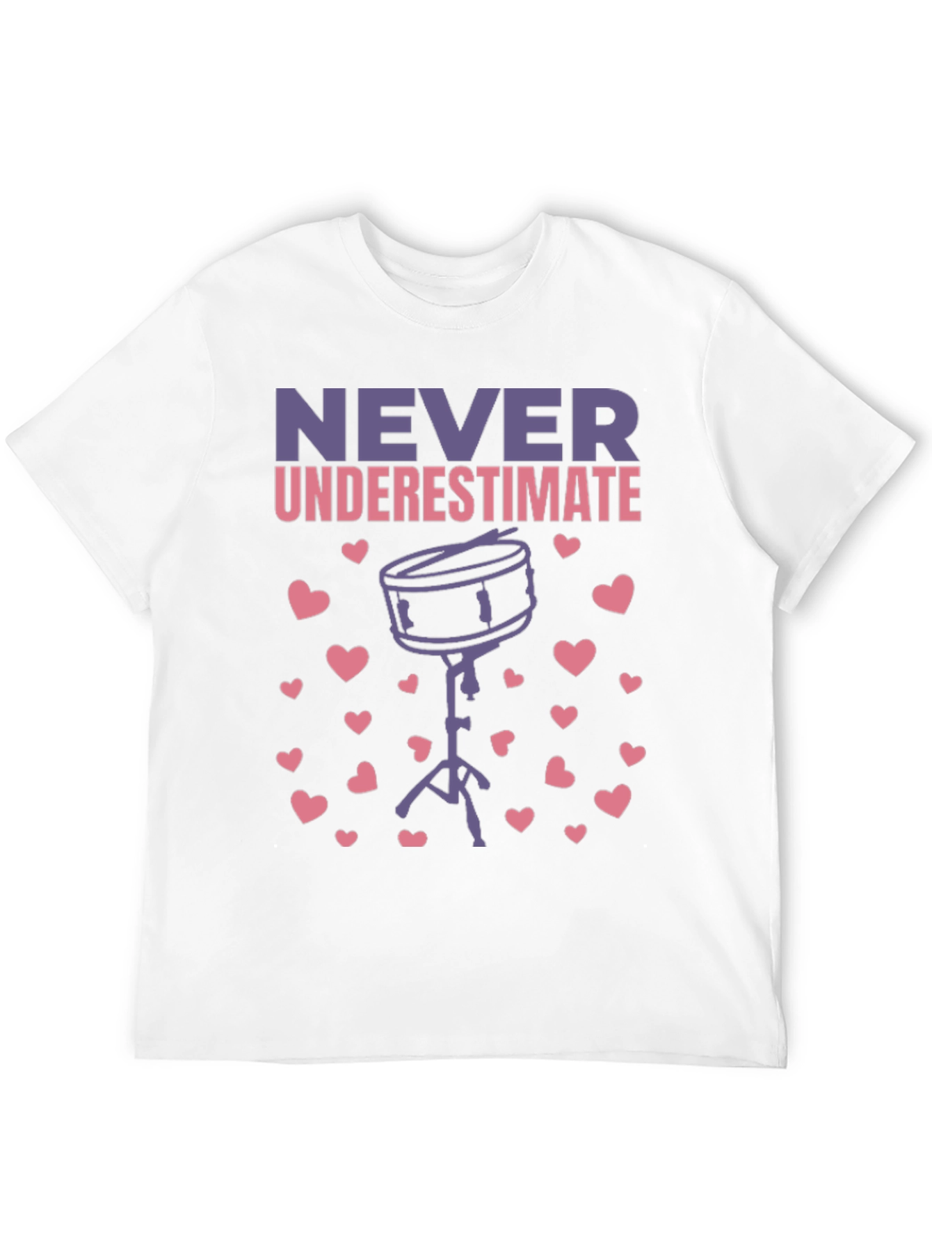 Never Underestimate Drummer Heart T-Shirt