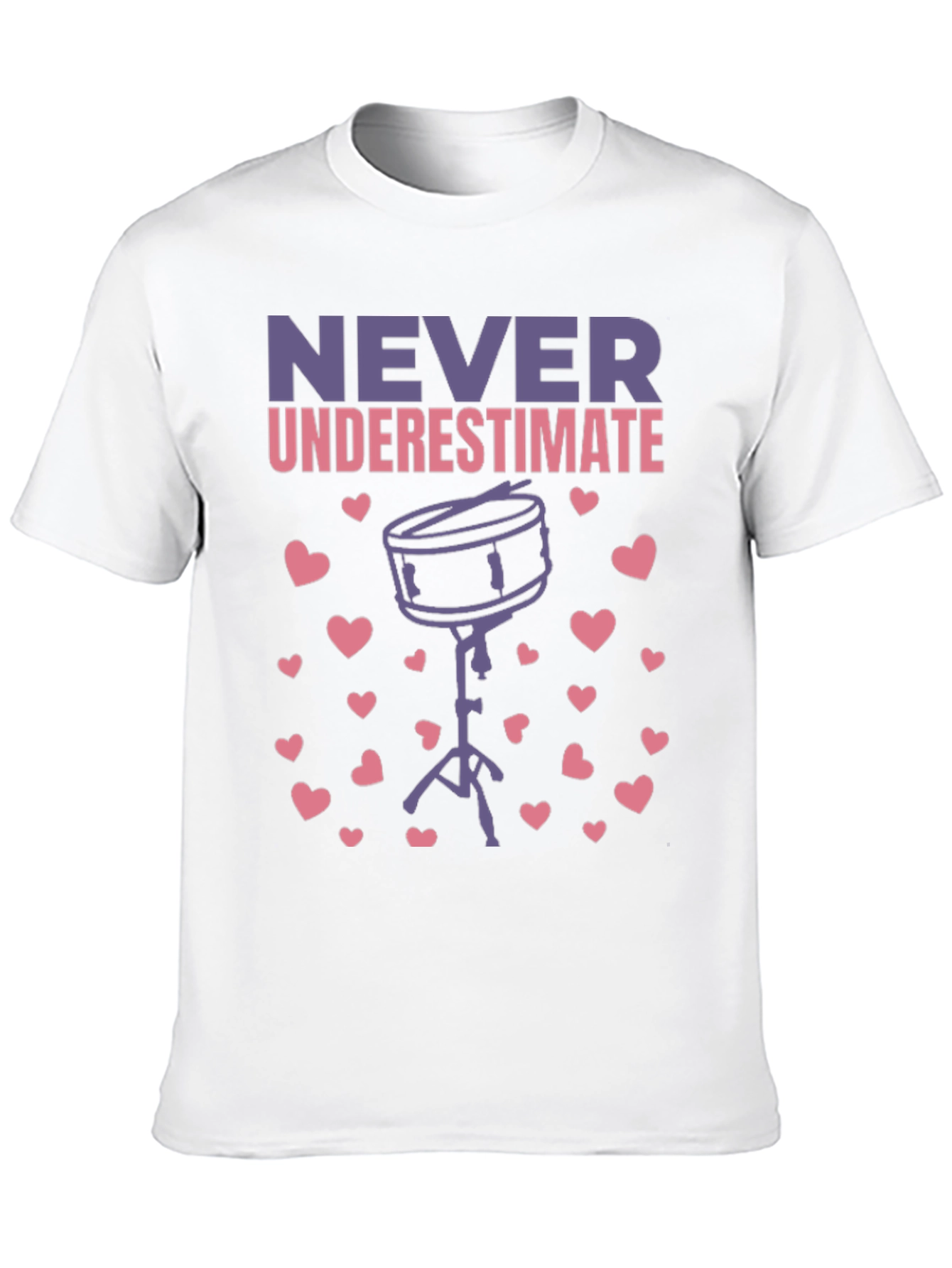 Never Underestimate Drummer Heart T-Shirt