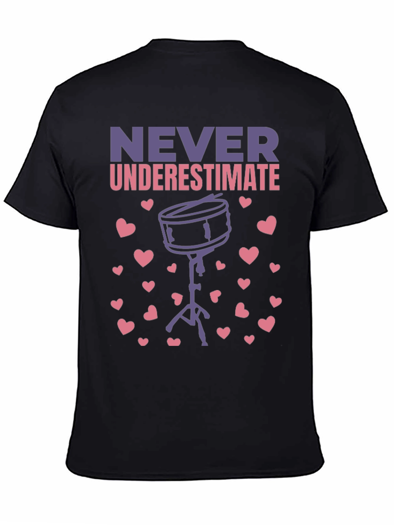 Never Underestimate Drummer Heart T-Shirt