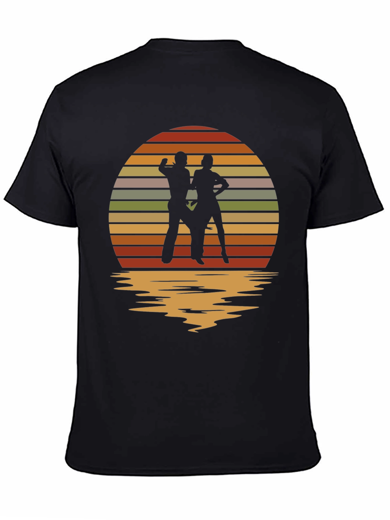 Retro Sunset Dancing Silhouette T-Shirt