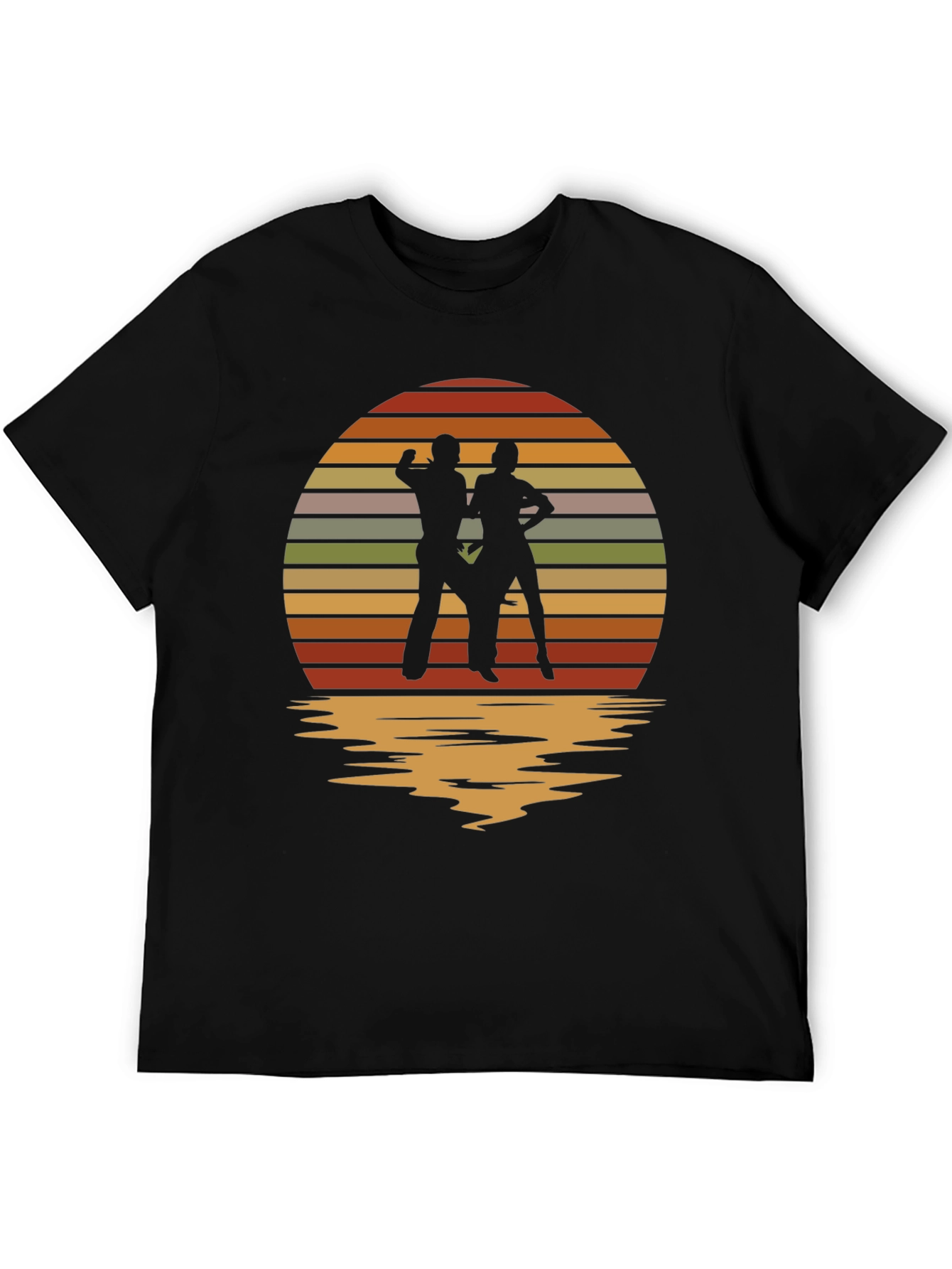 Retro Sunset Dancing Silhouette T-Shirt