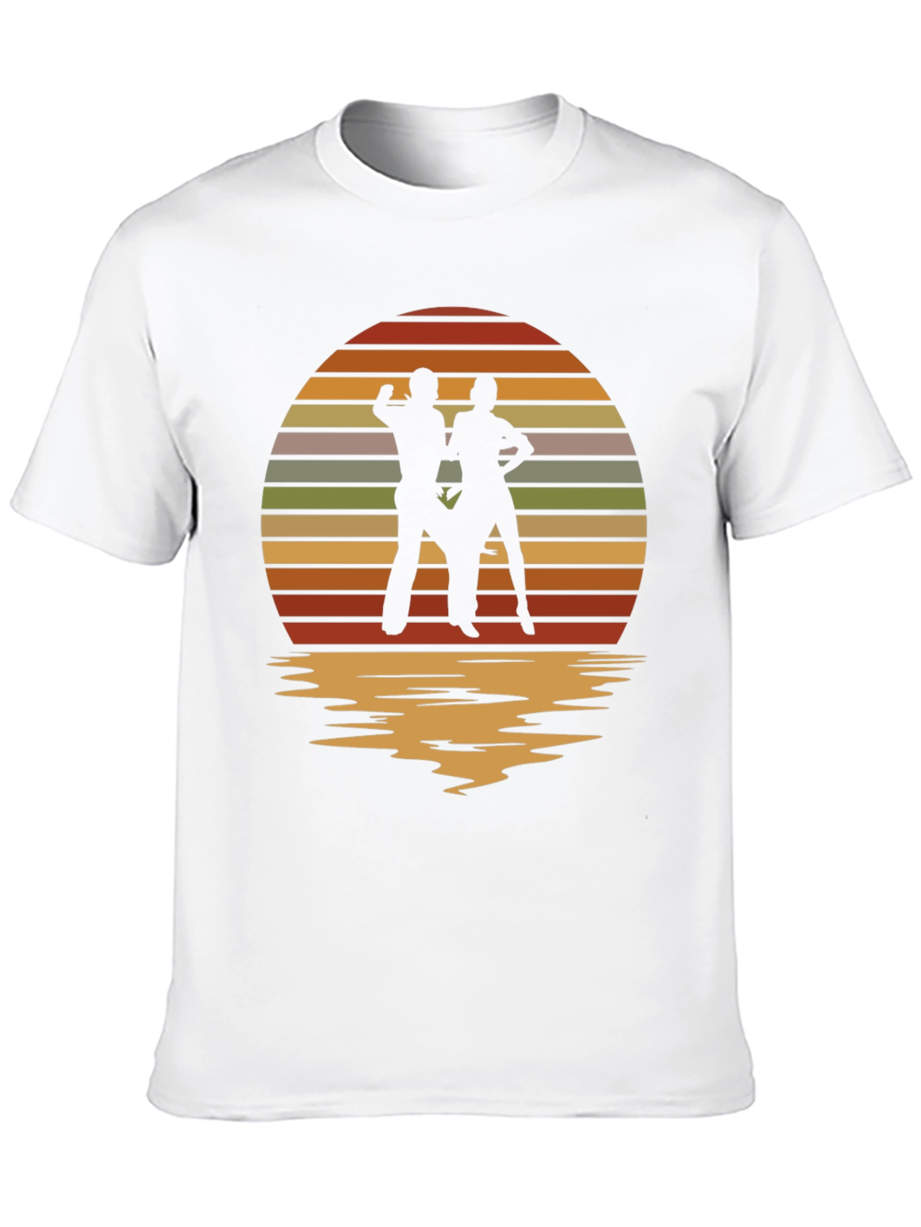 Retro Sunset Dancing Silhouette T-Shirt