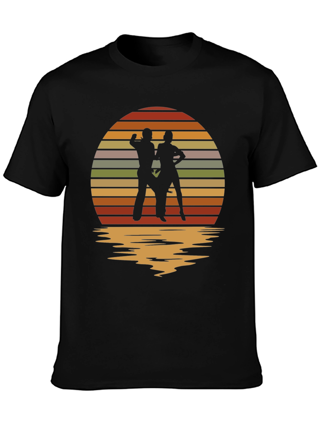 Retro Sunset Dancing Silhouette T-Shirt