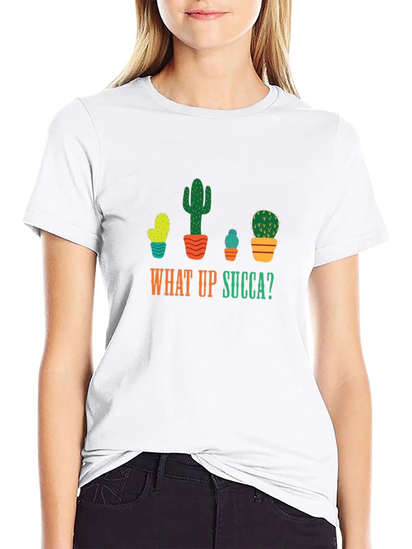 What Up Succa T-Shirt - Funny Cactus Graphic Tee