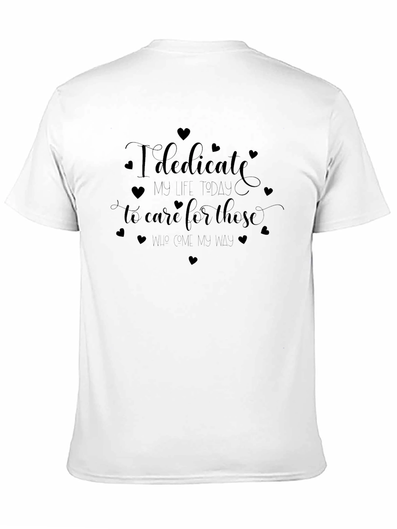 I Dedicate My Life T-Shirt - Black Crew Neck