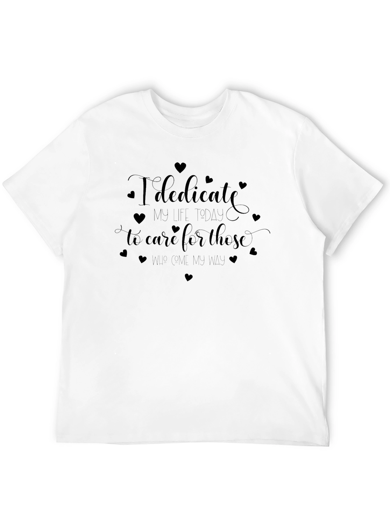 I Dedicate My Life T-Shirt - Black Crew Neck