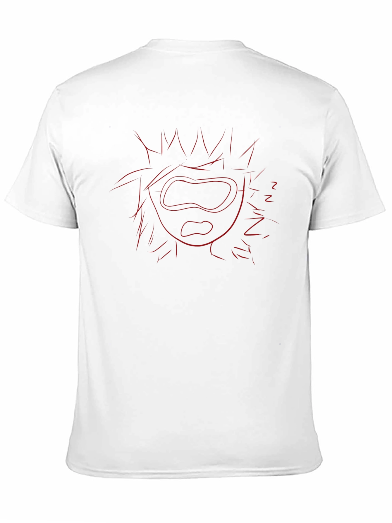 Sleepy Face Graphic Tee - Black