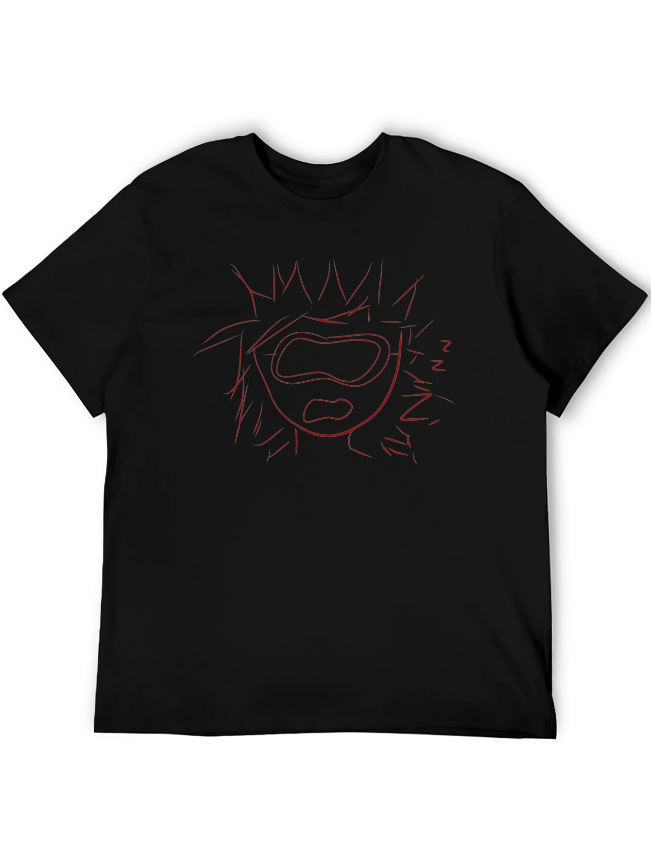 Sleepy Face Graphic Tee - Black