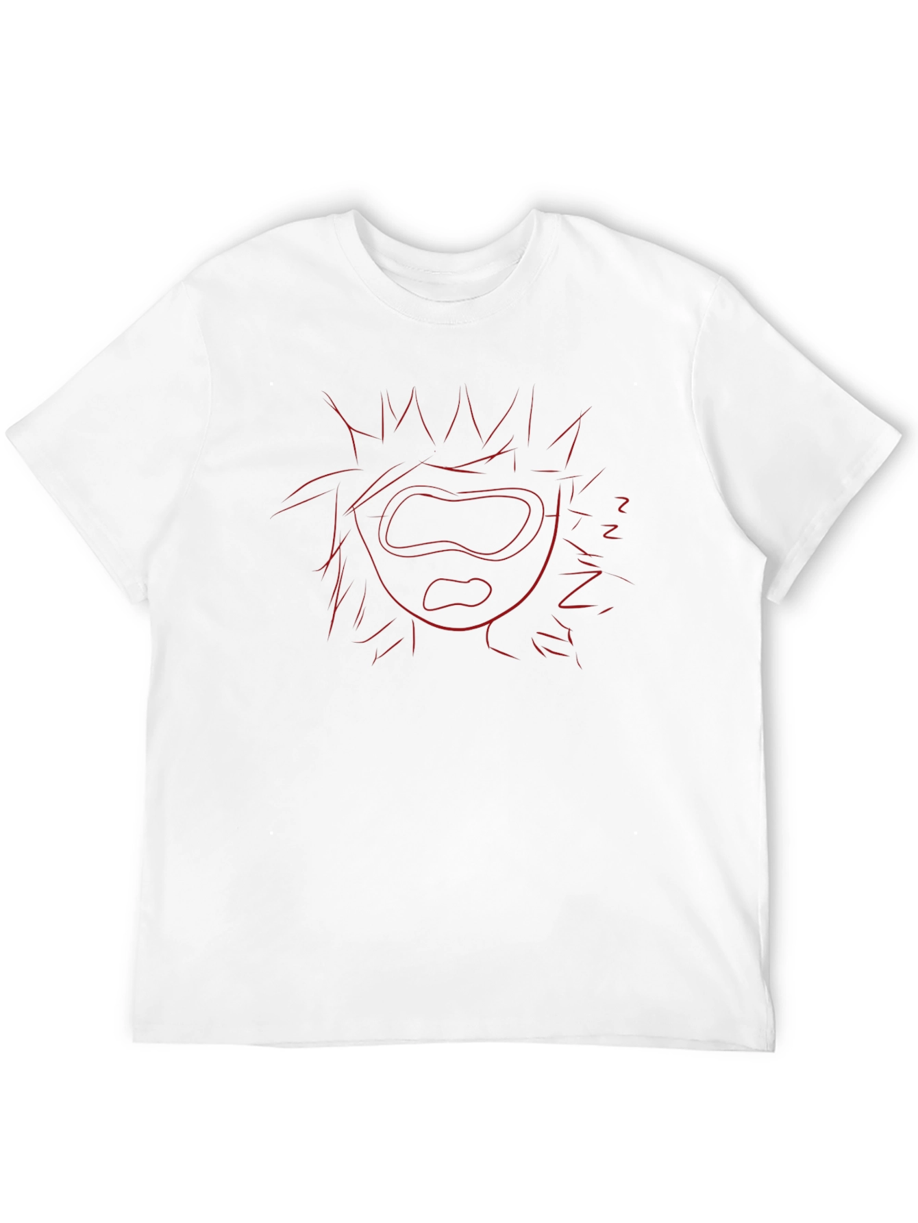 Sleepy Face Graphic Tee - Black