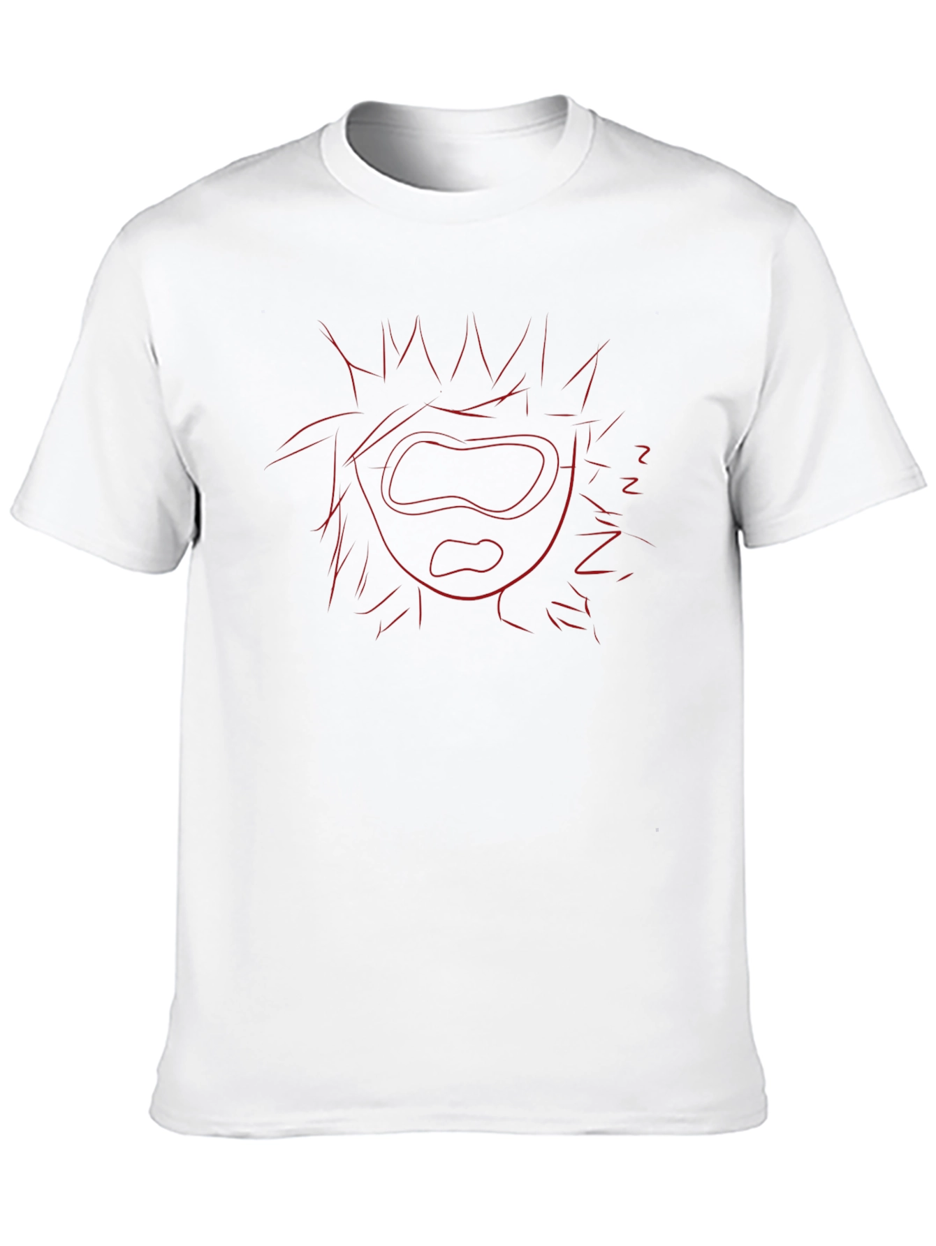 Sleepy Face Graphic Tee - Black