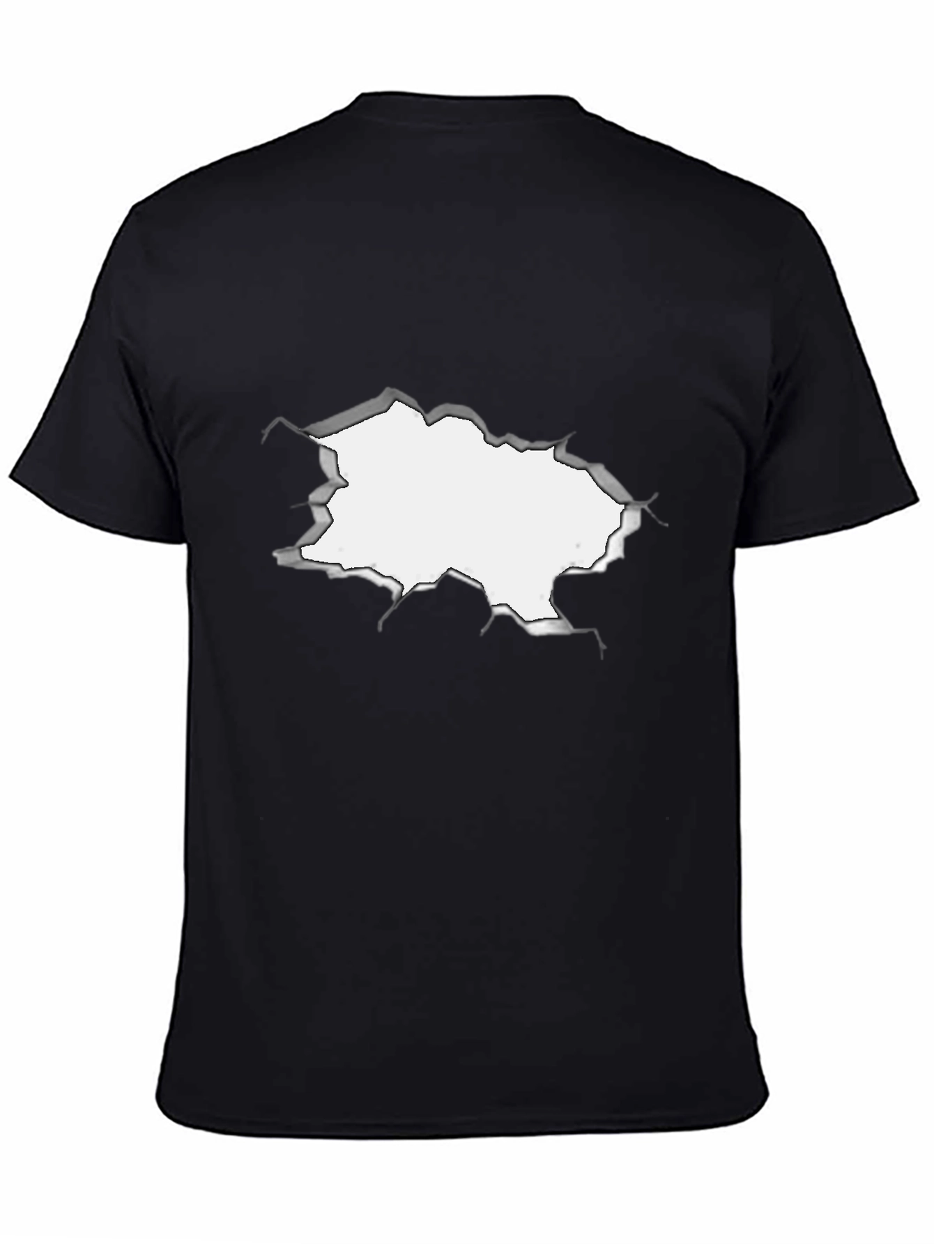 Torn Black Tee - Underneath!