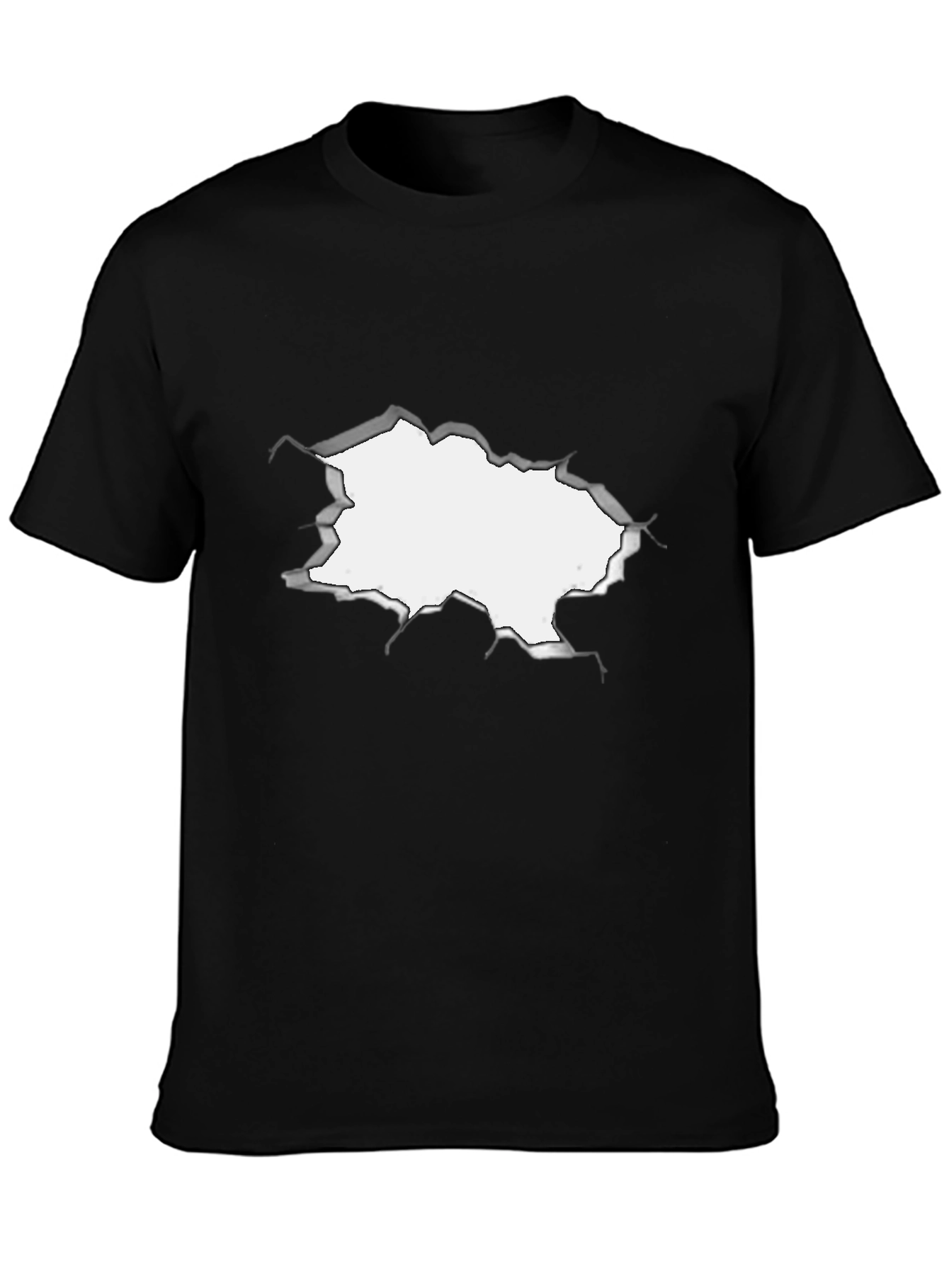 Torn Black Tee - Underneath!