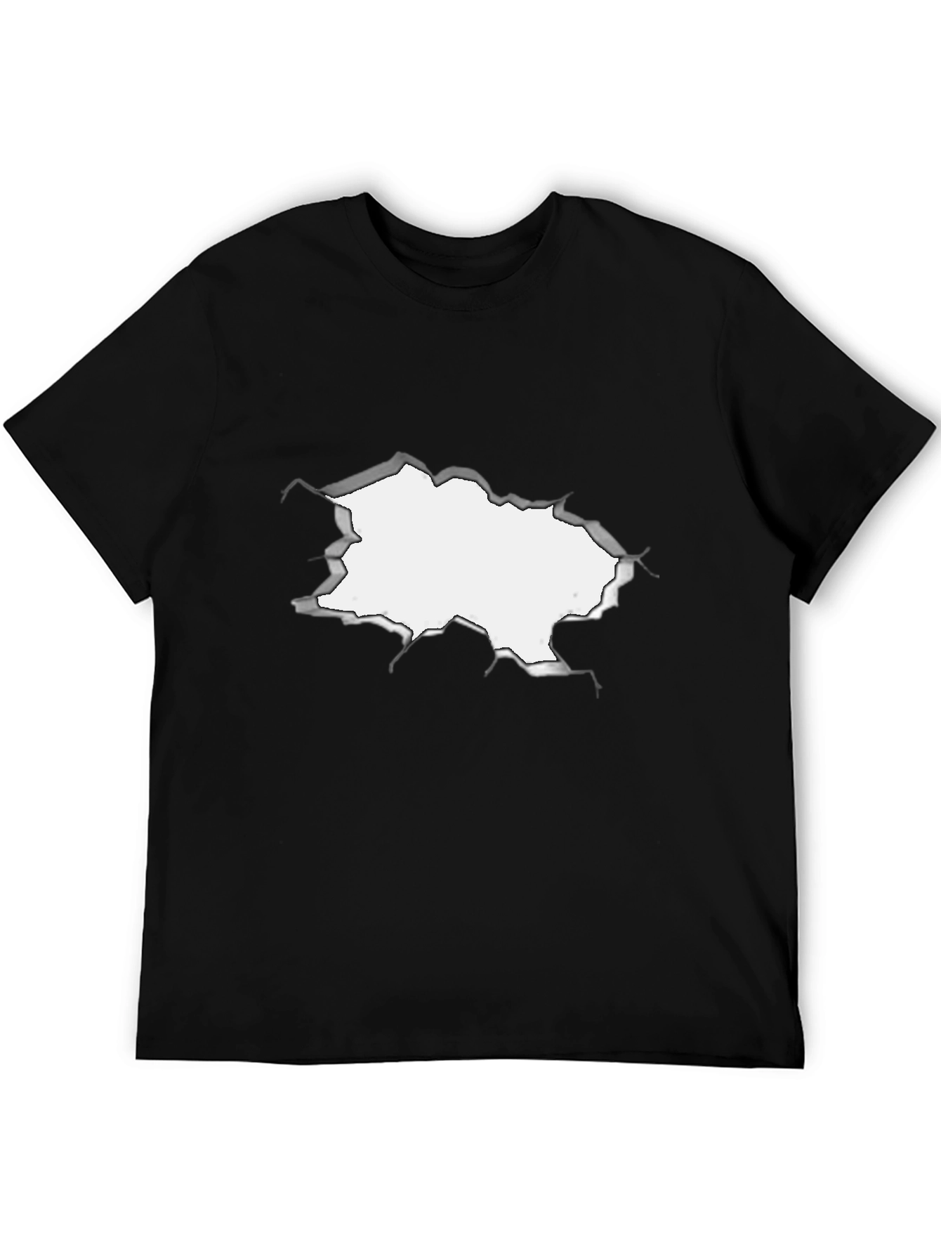 Torn Black Tee - Underneath!