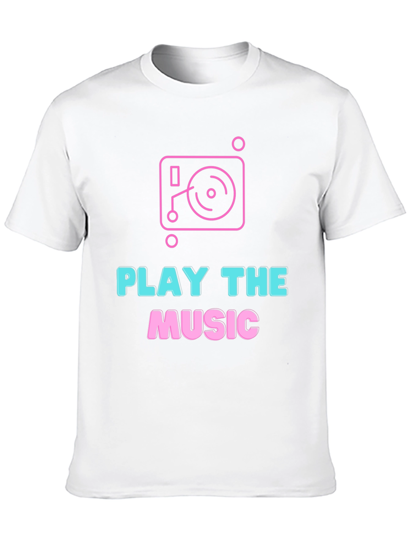 Play the Music Graphic Tee - Black Cotton T-Shirt