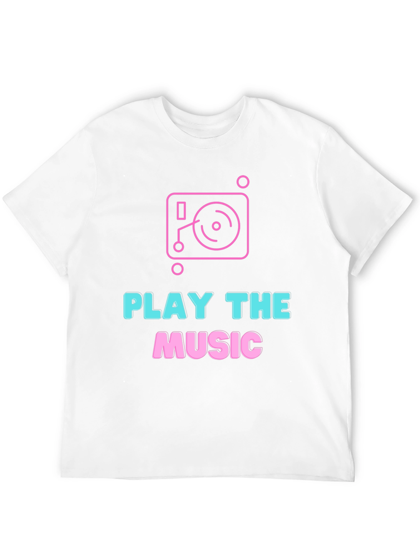 Play the Music Graphic Tee - Black Cotton T-Shirt