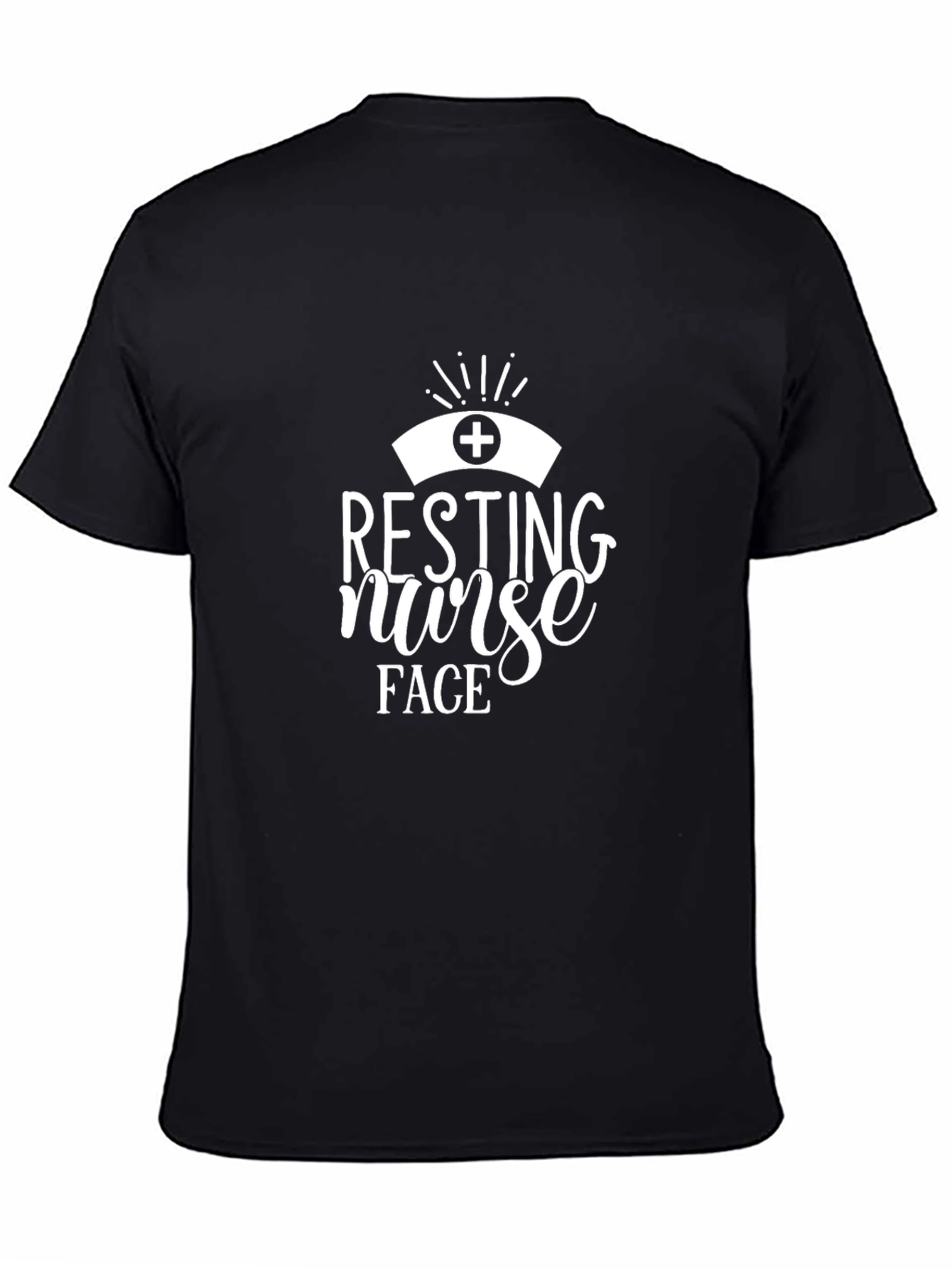 Resting Nurse Face Graphic Tee - Black