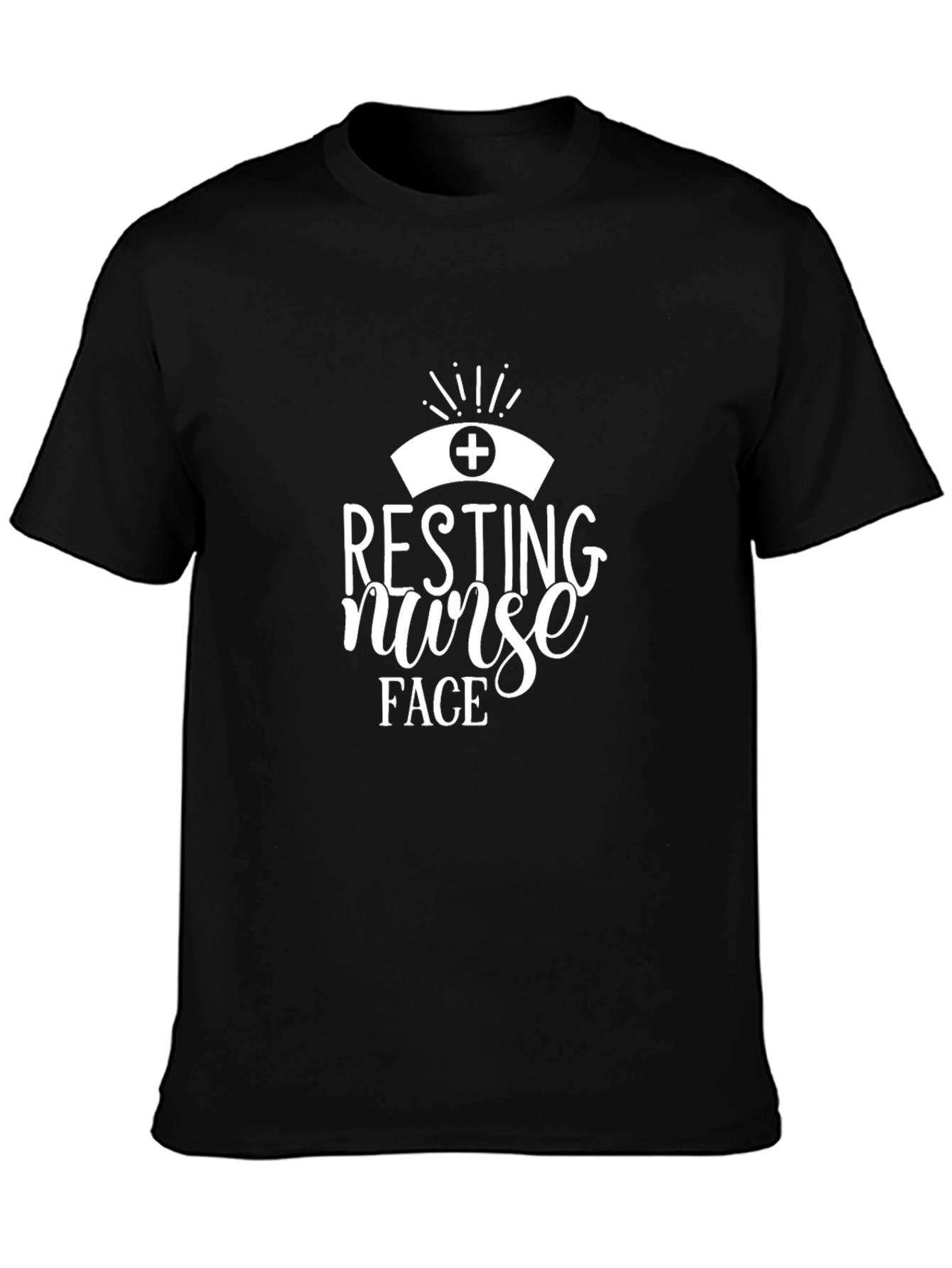 Resting Nurse Face Graphic Tee - Black