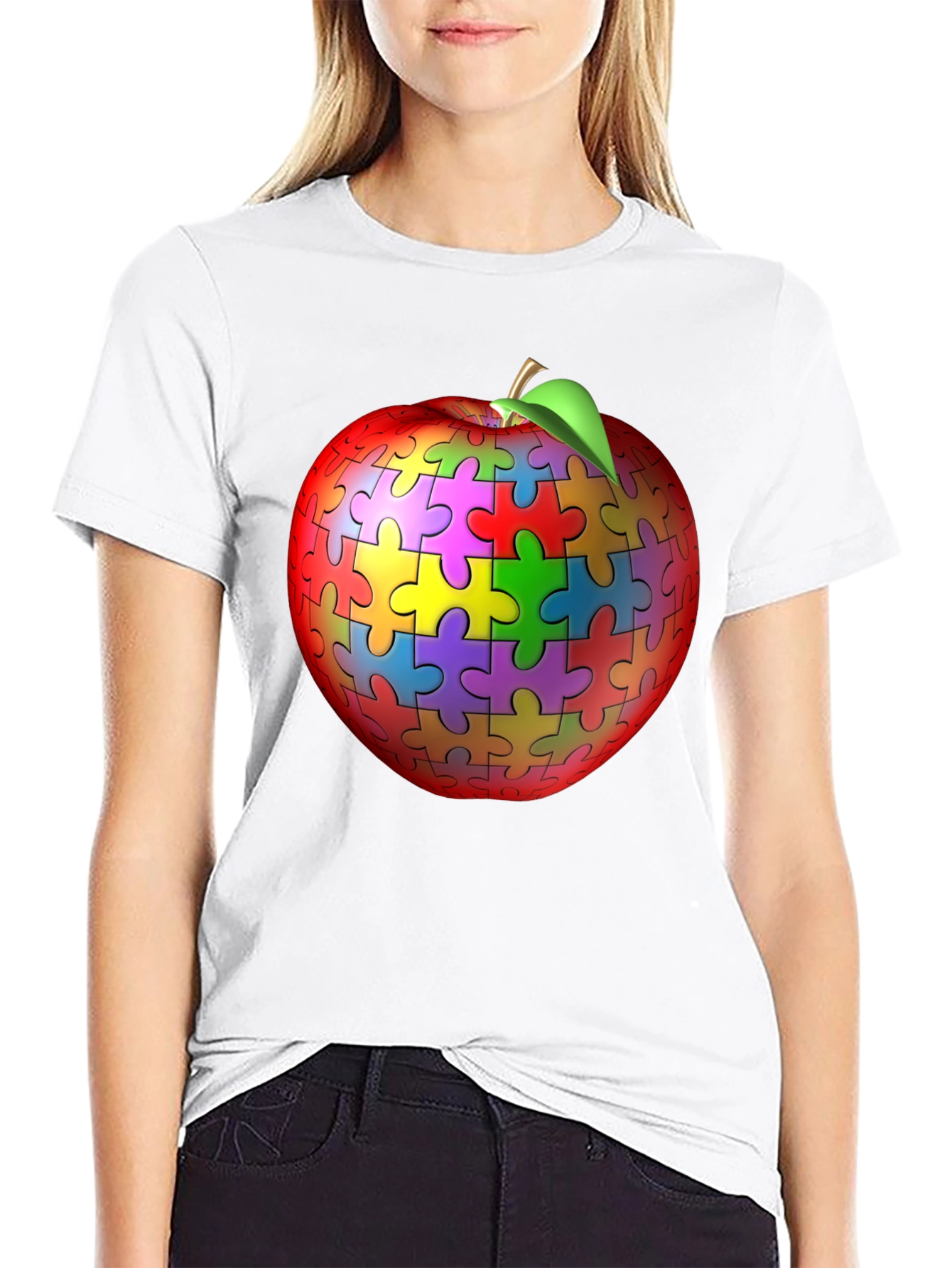 Puzzle Apple Graphic Tee
