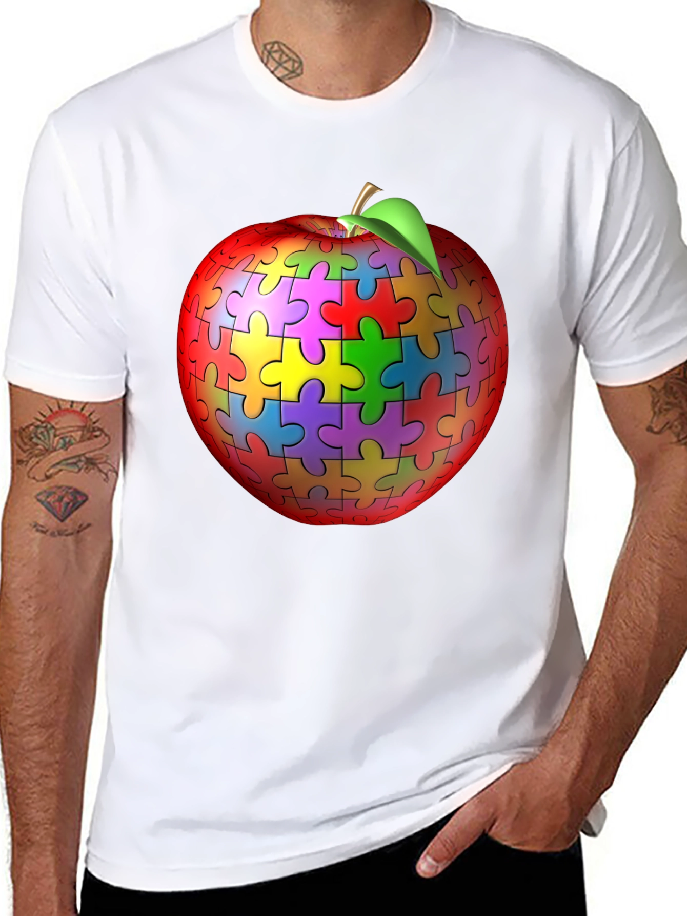 Puzzle Apple Graphic Tee