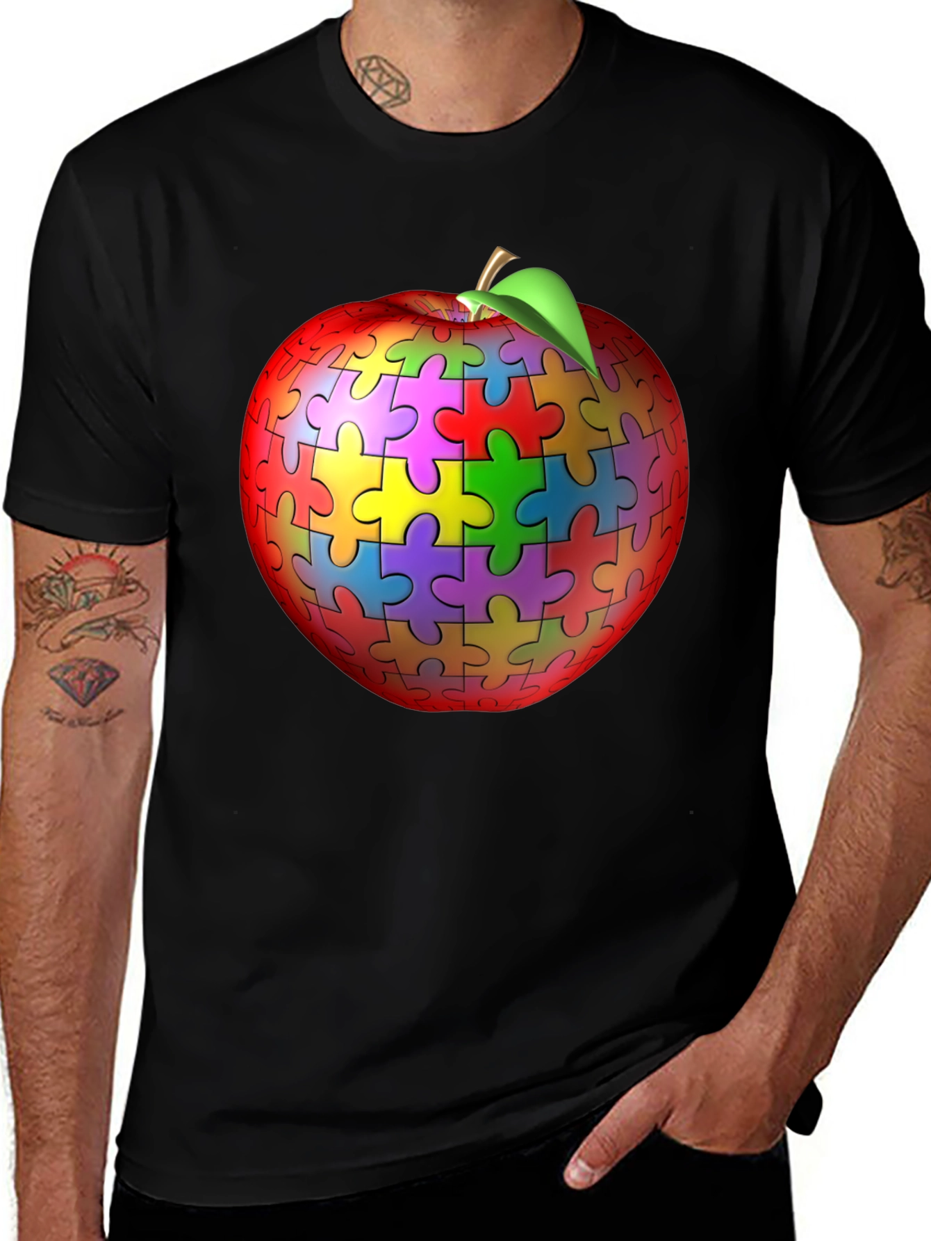 Puzzle Apple Graphic Tee
