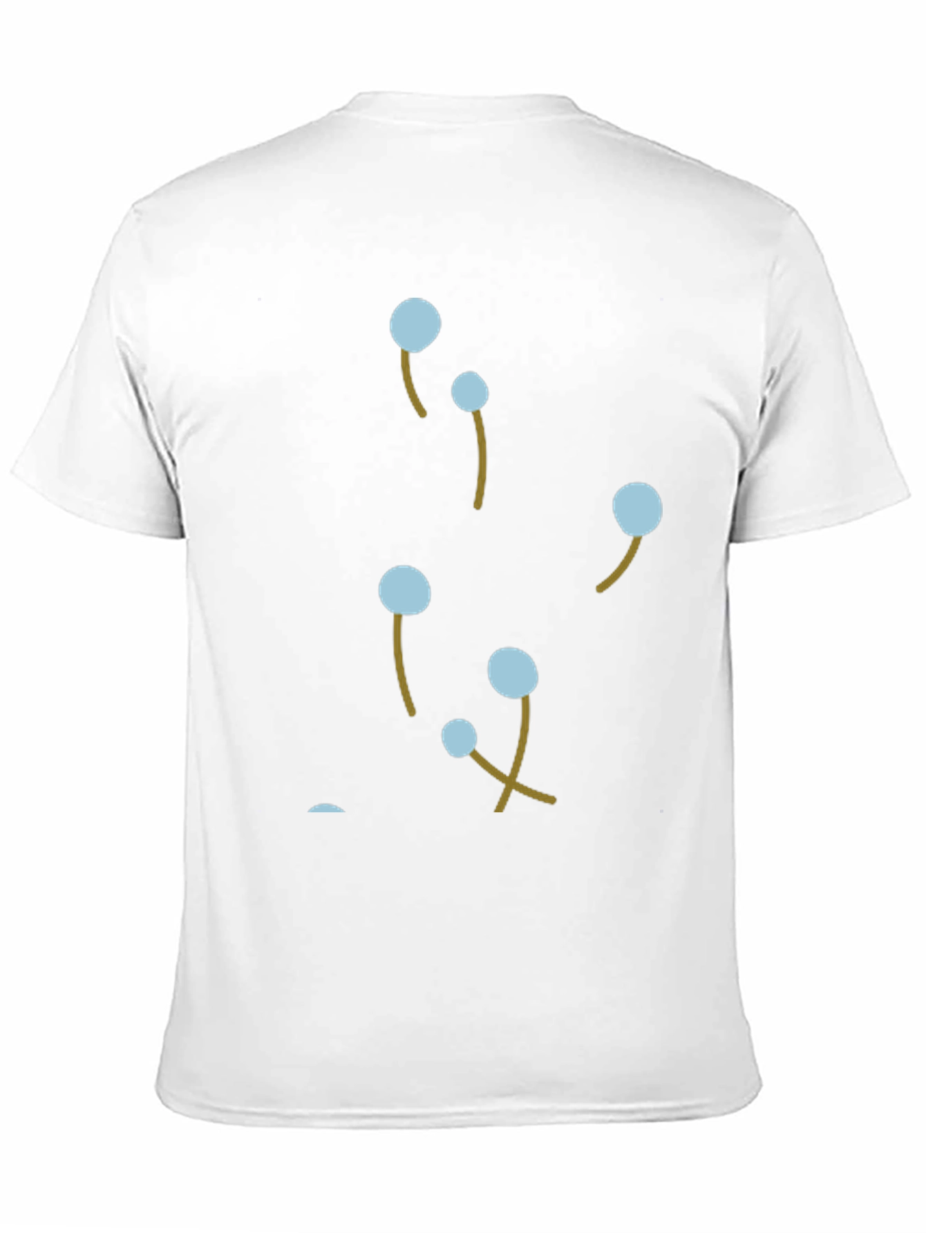 Modern Black T-Shirt with Abstract Floral Design