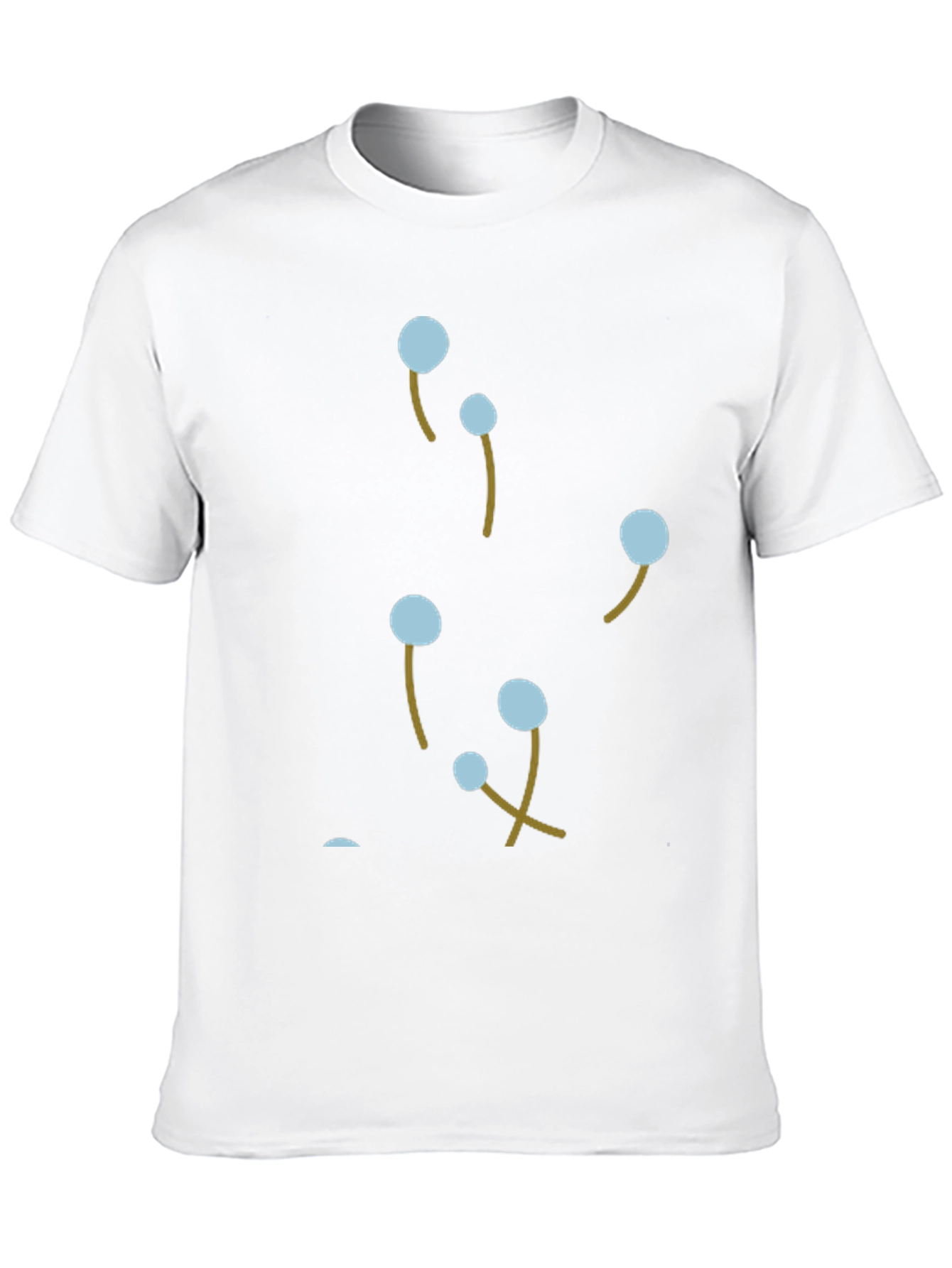 Modern Black T-Shirt with Abstract Floral Design