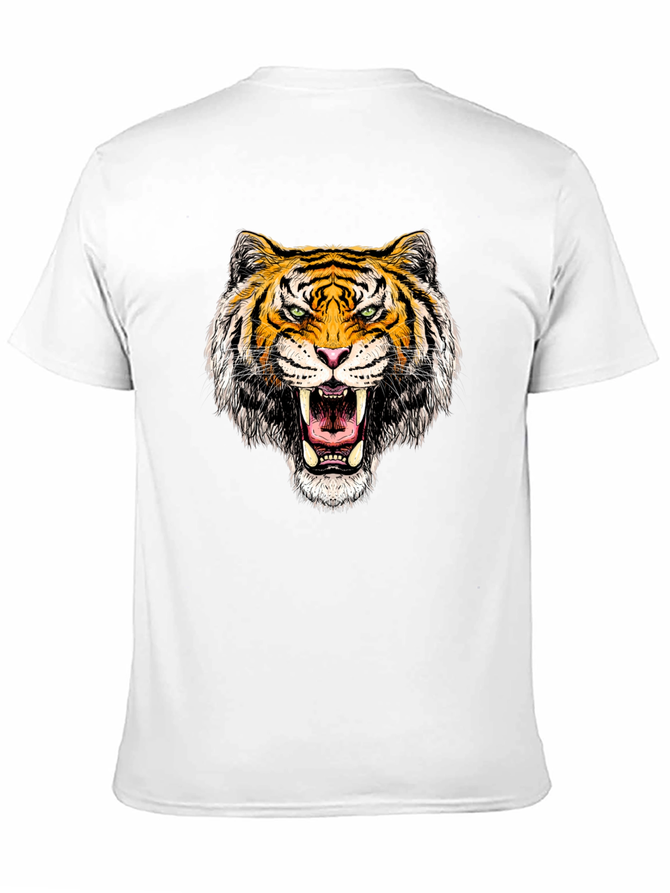 Roaring Tiger Graphic Tee - Black Cotton T-Shirt