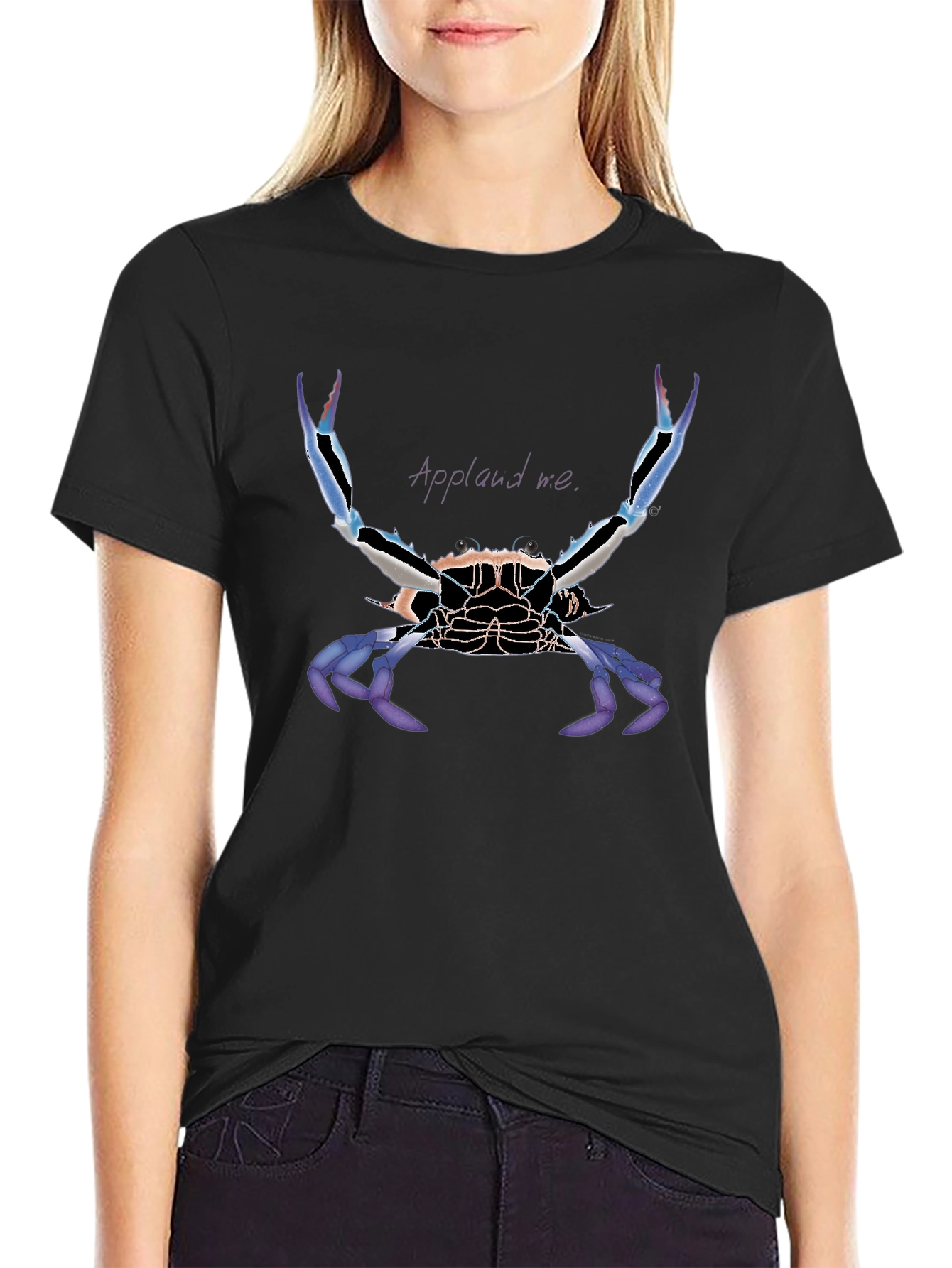 Applaud Crab Graphic Tee - Bold Statement Shirt
