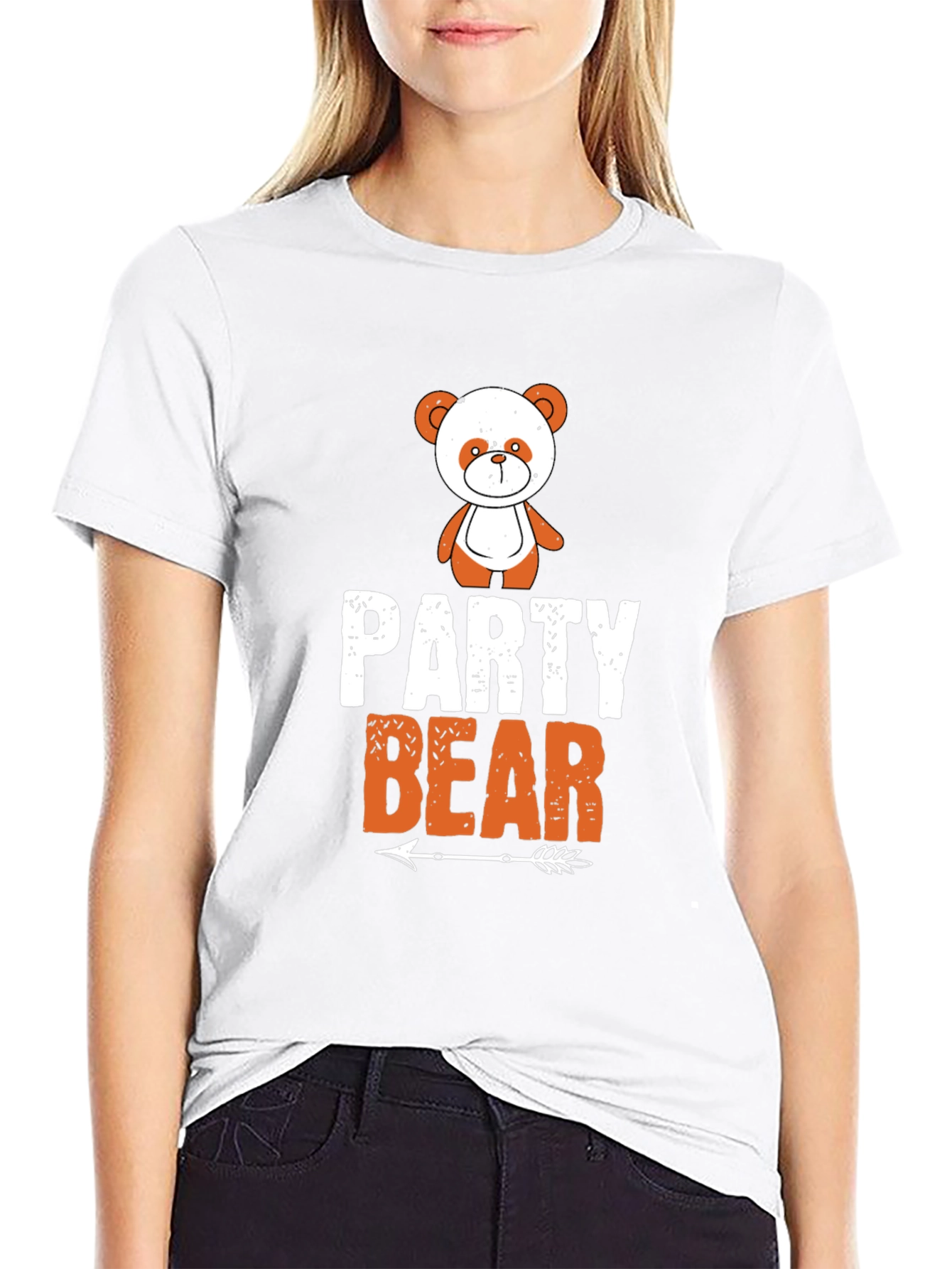 Party Bear Graphic Tee - Black Cotton T-Shirt