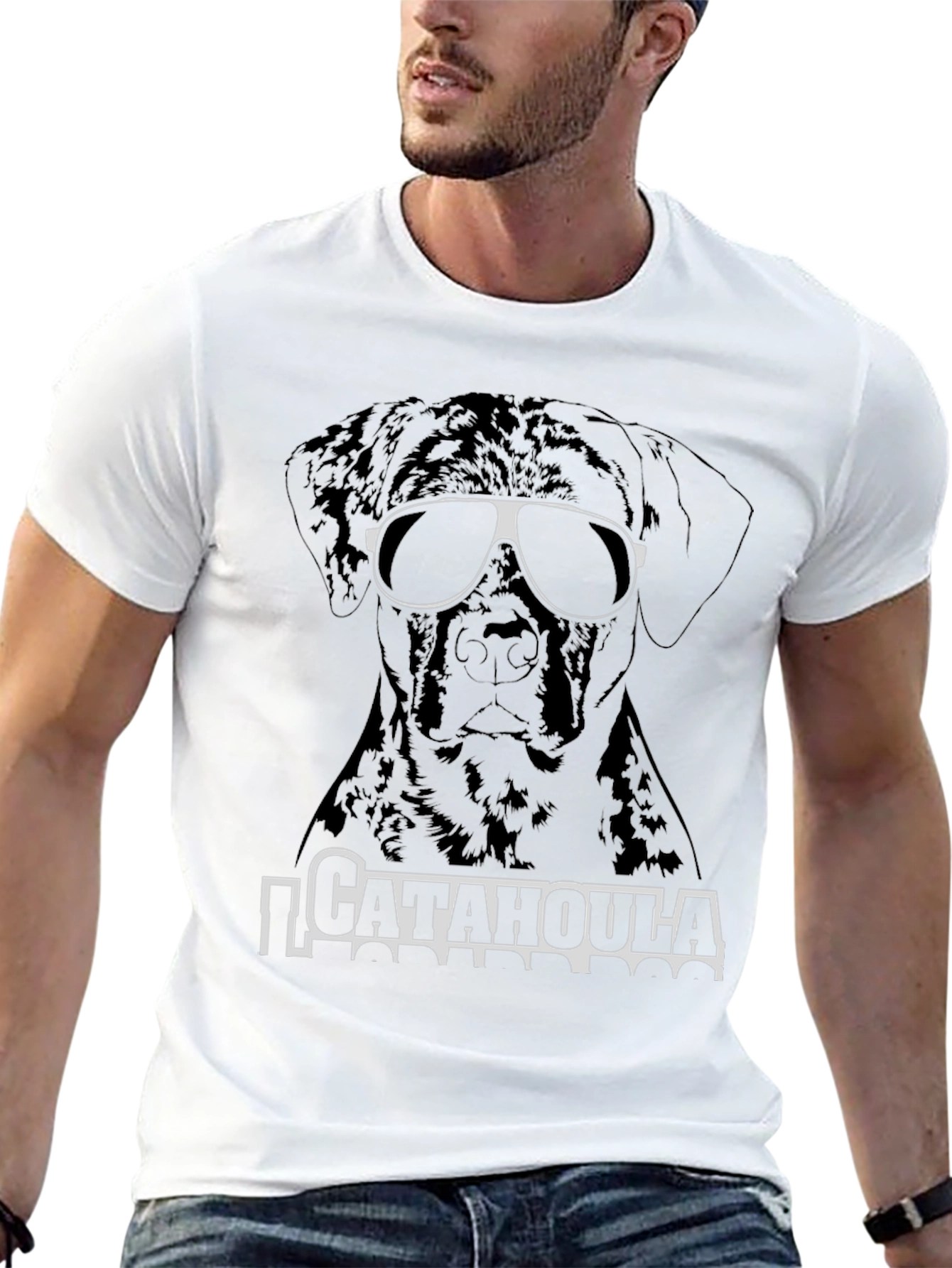 Cool Catahoula Dog T-Shirt - Unisex Black Tee