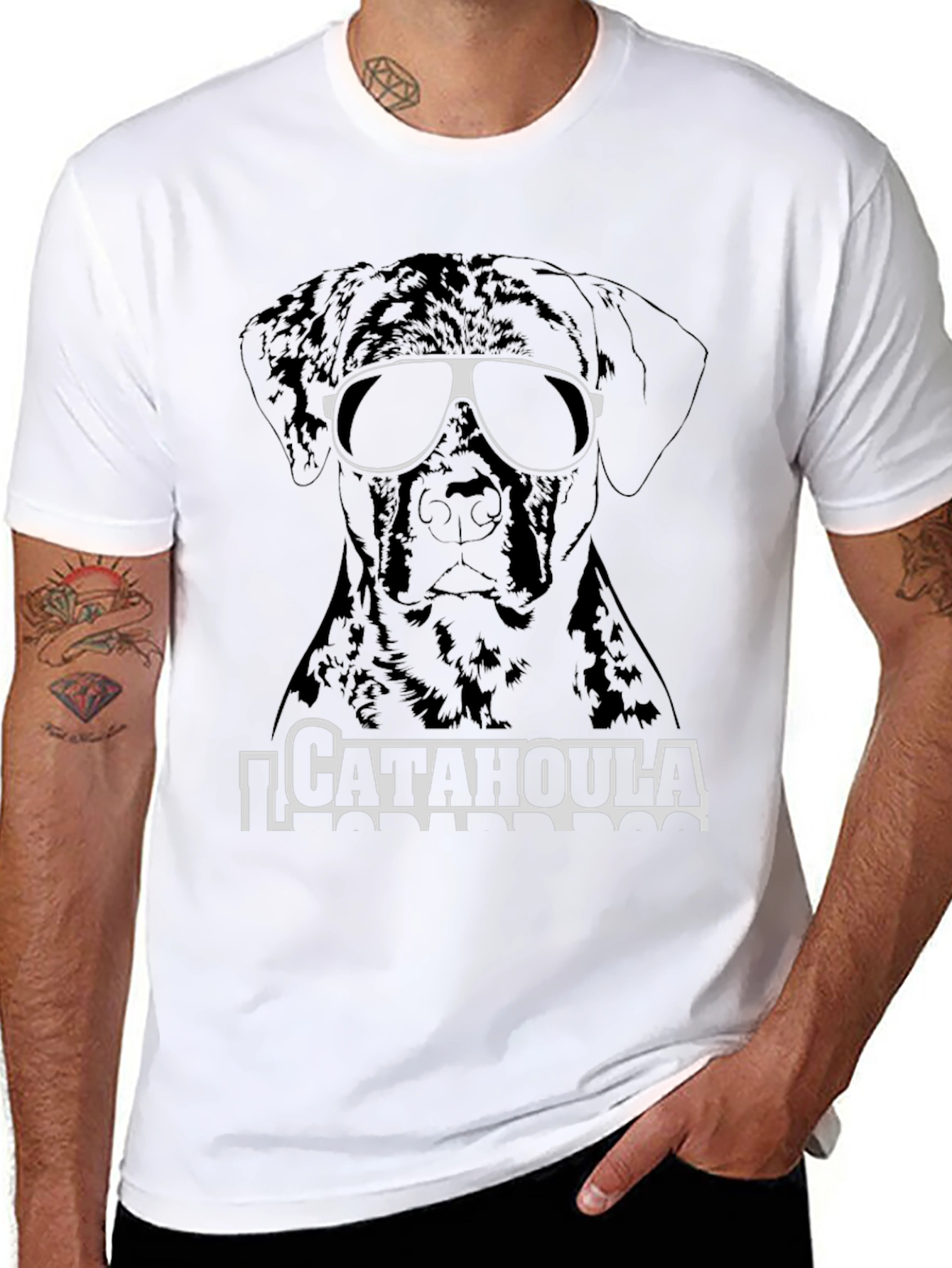 Cool Catahoula Dog T-Shirt - Unisex Black Tee