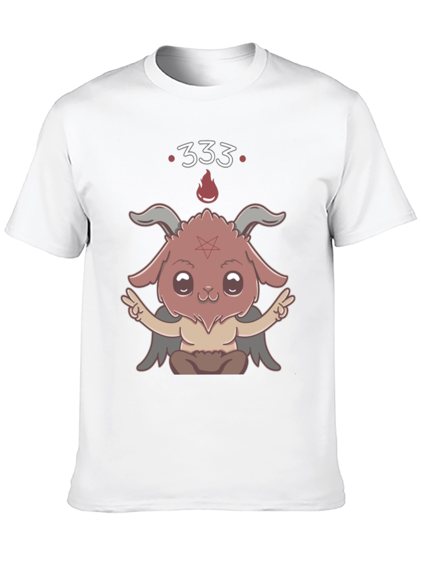 Kawaii Baphomet T-Shirt - Cute Satanic Design