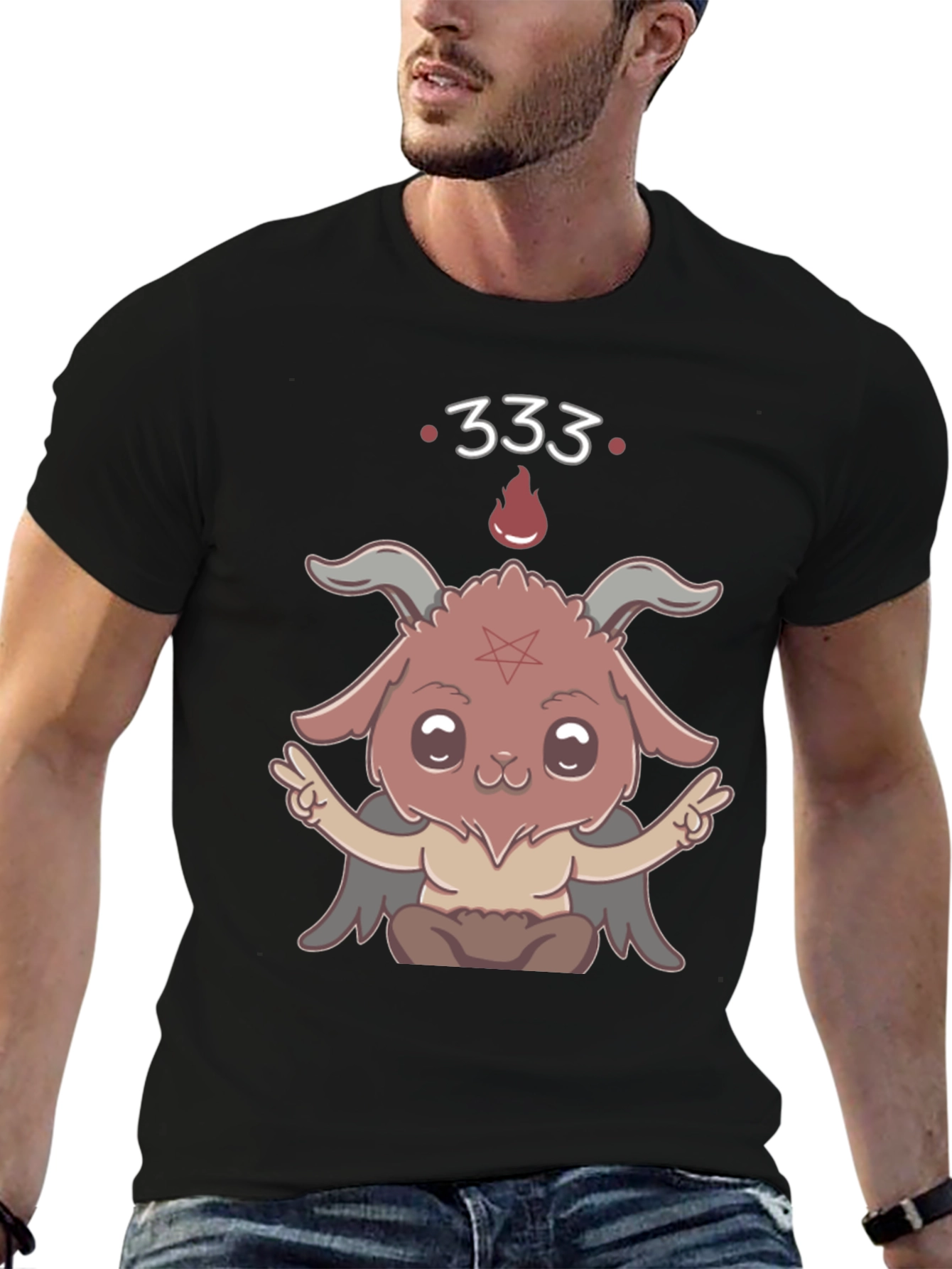 Kawaii Baphomet T-Shirt - Cute Satanic Design