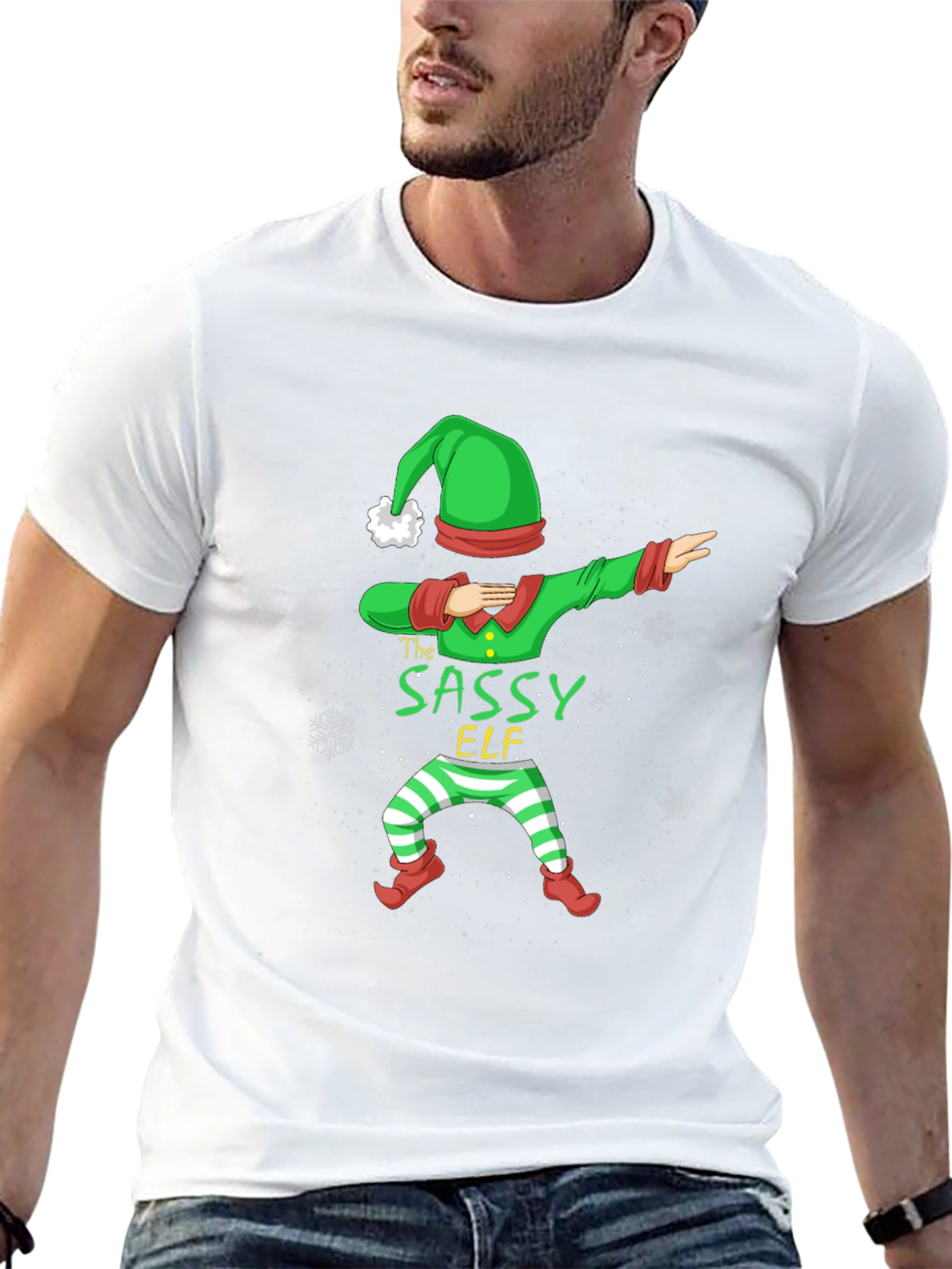 Sassy Elf Dabbing Christmas T-Shirt