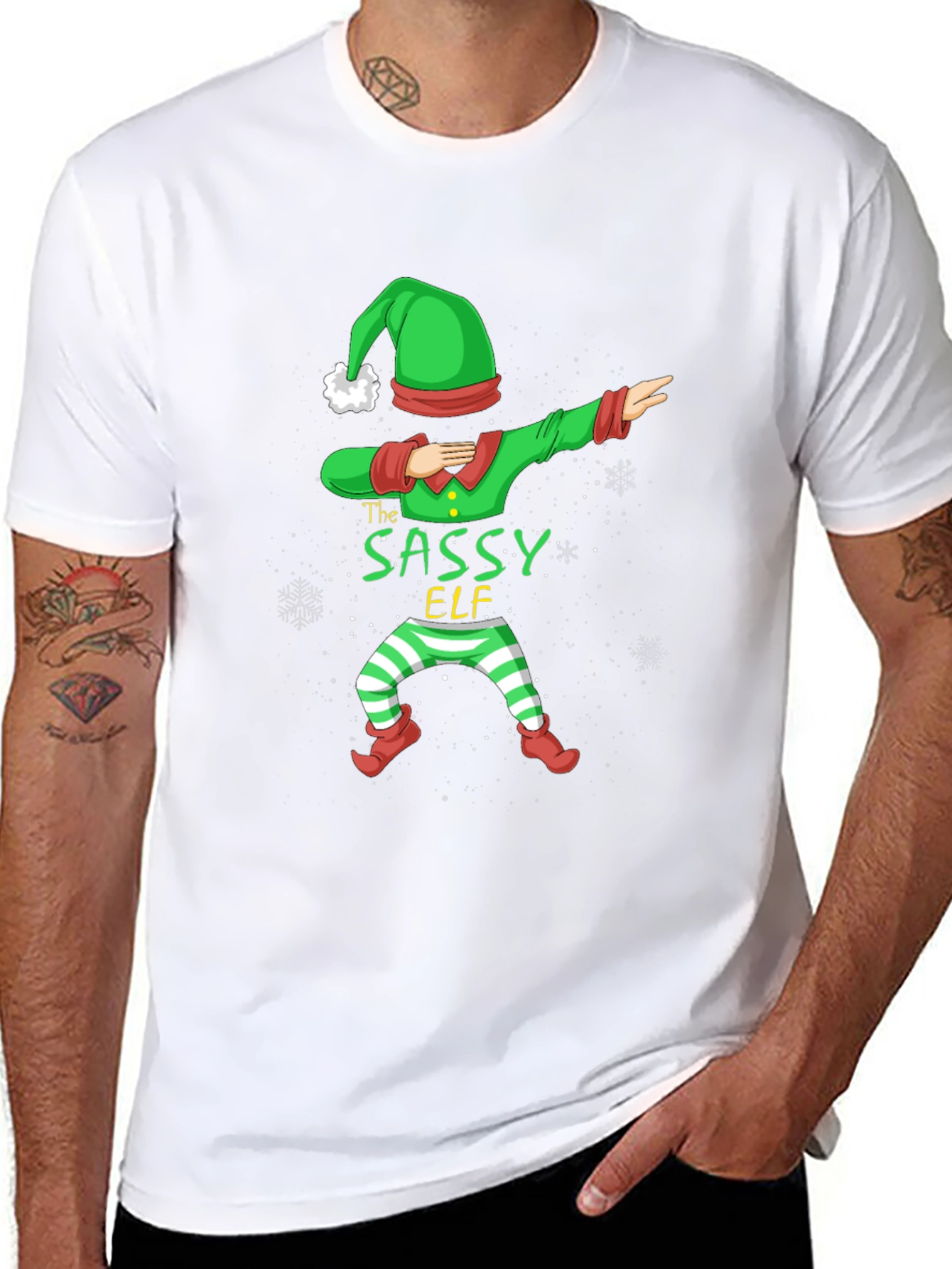 Sassy Elf Dabbing Christmas T-Shirt