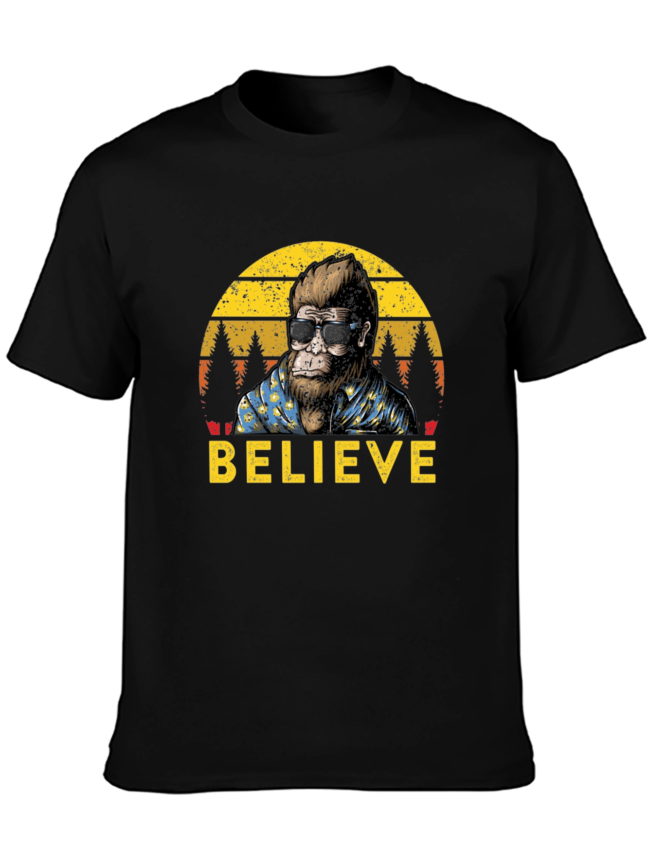 Believe Bigfoot T-Shirt - Retro Sasquatch Tee